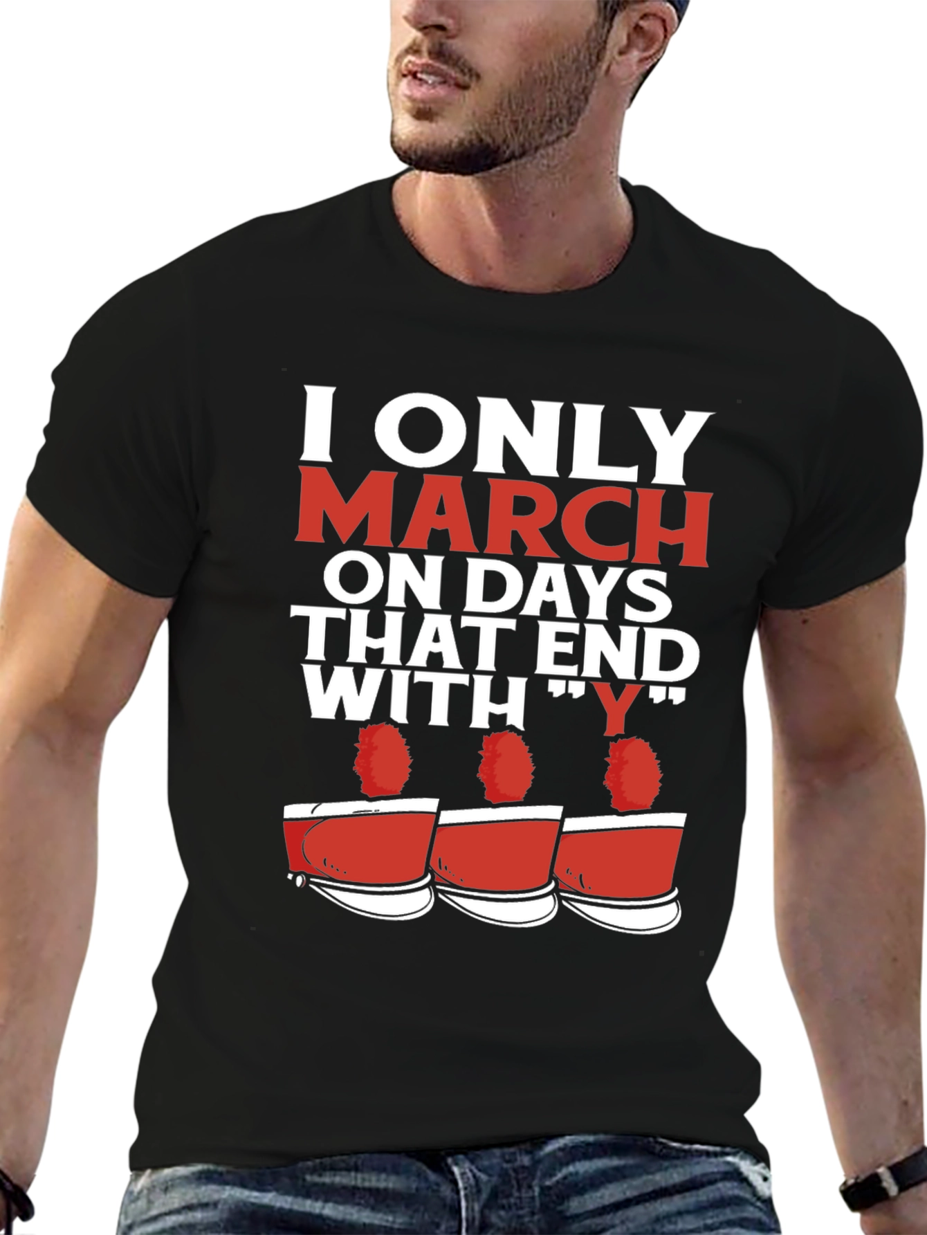 Black Marching Band T-Shirt - Days That End with Y view 6