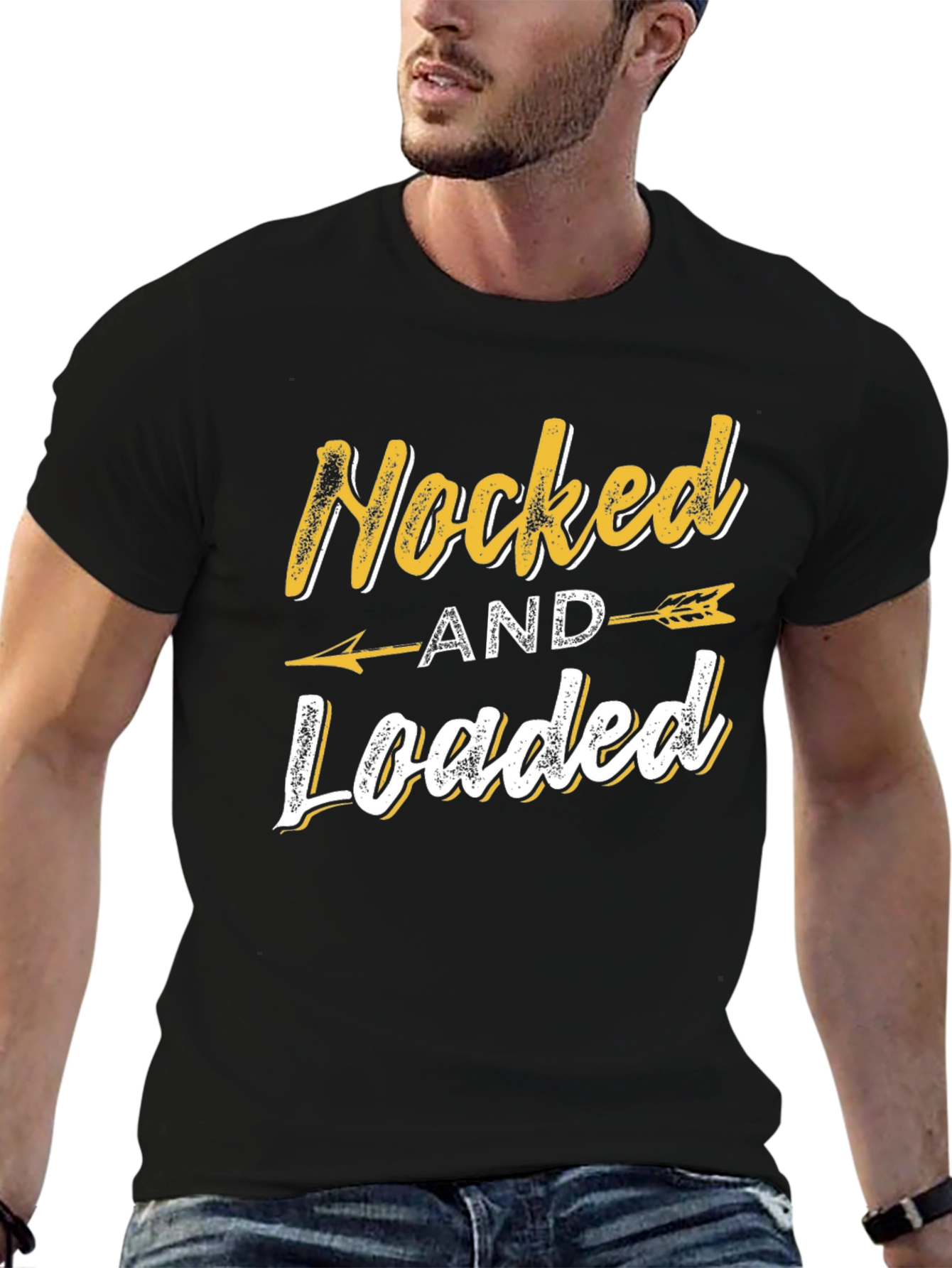 Black Nocked and Loaded Graphic Tee view 6