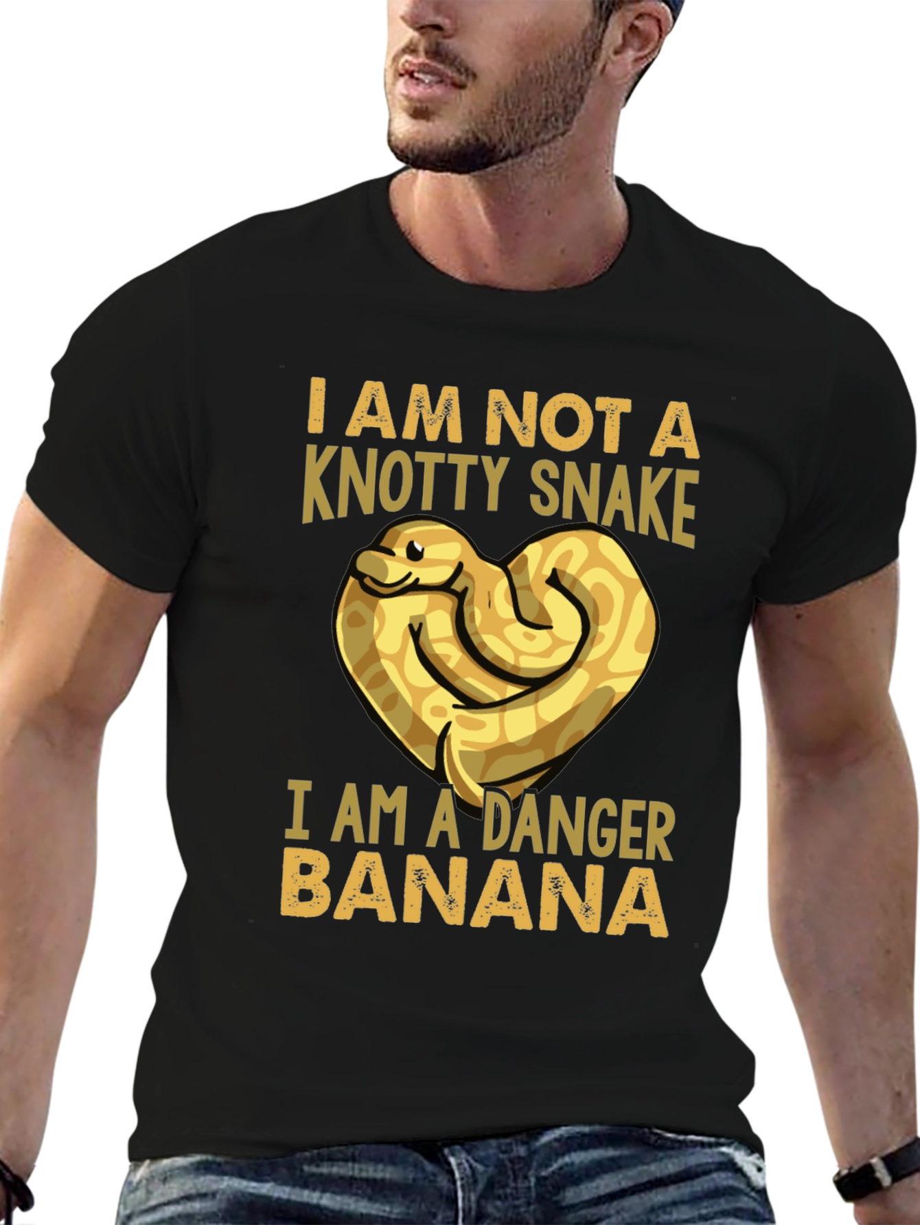 Black Danger Banana Snake T-Shirt - Funny Pet Lover Tee view 6