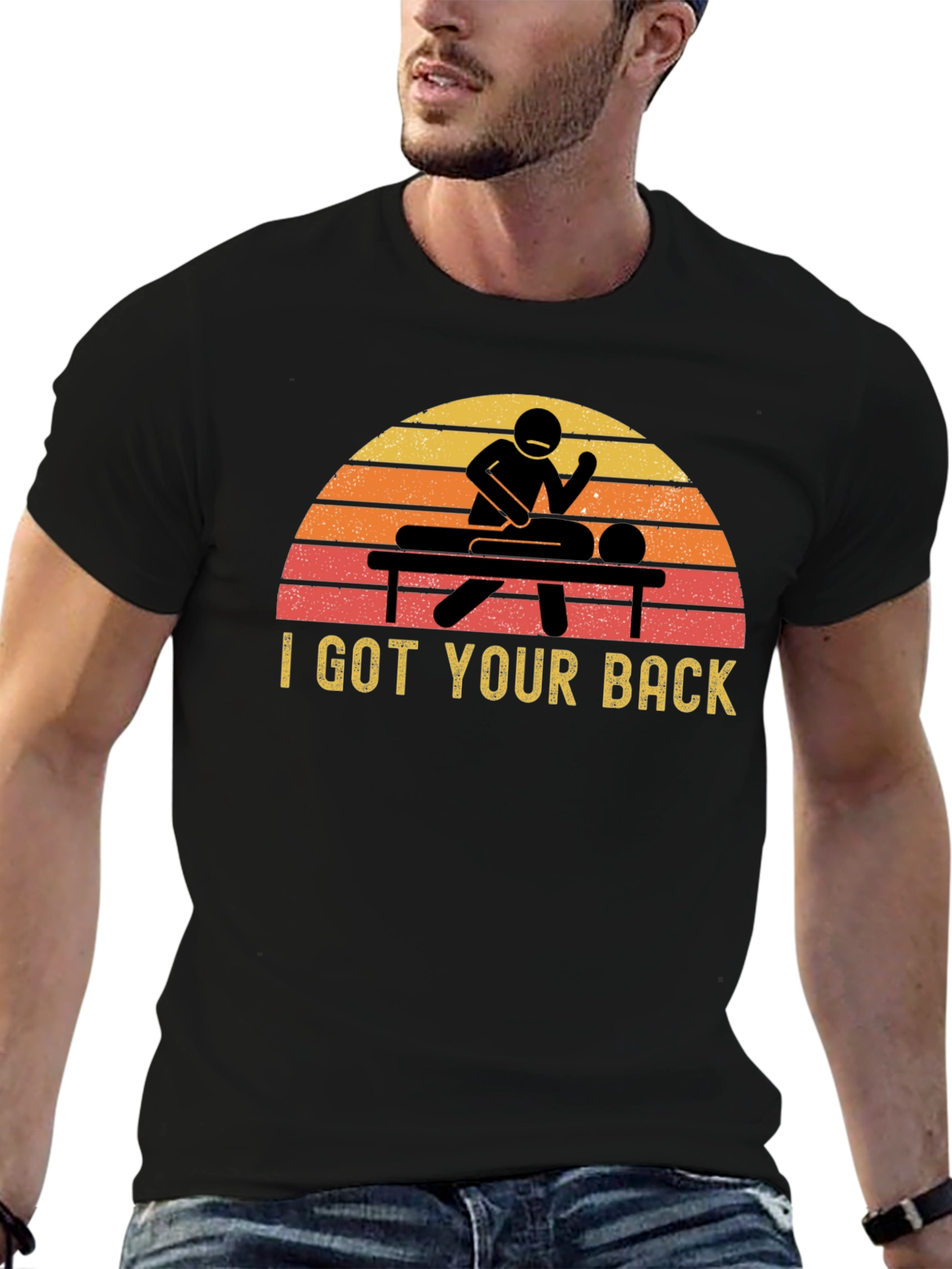 Black I Got Your Back Massage Therapist T-Shirt view 6
