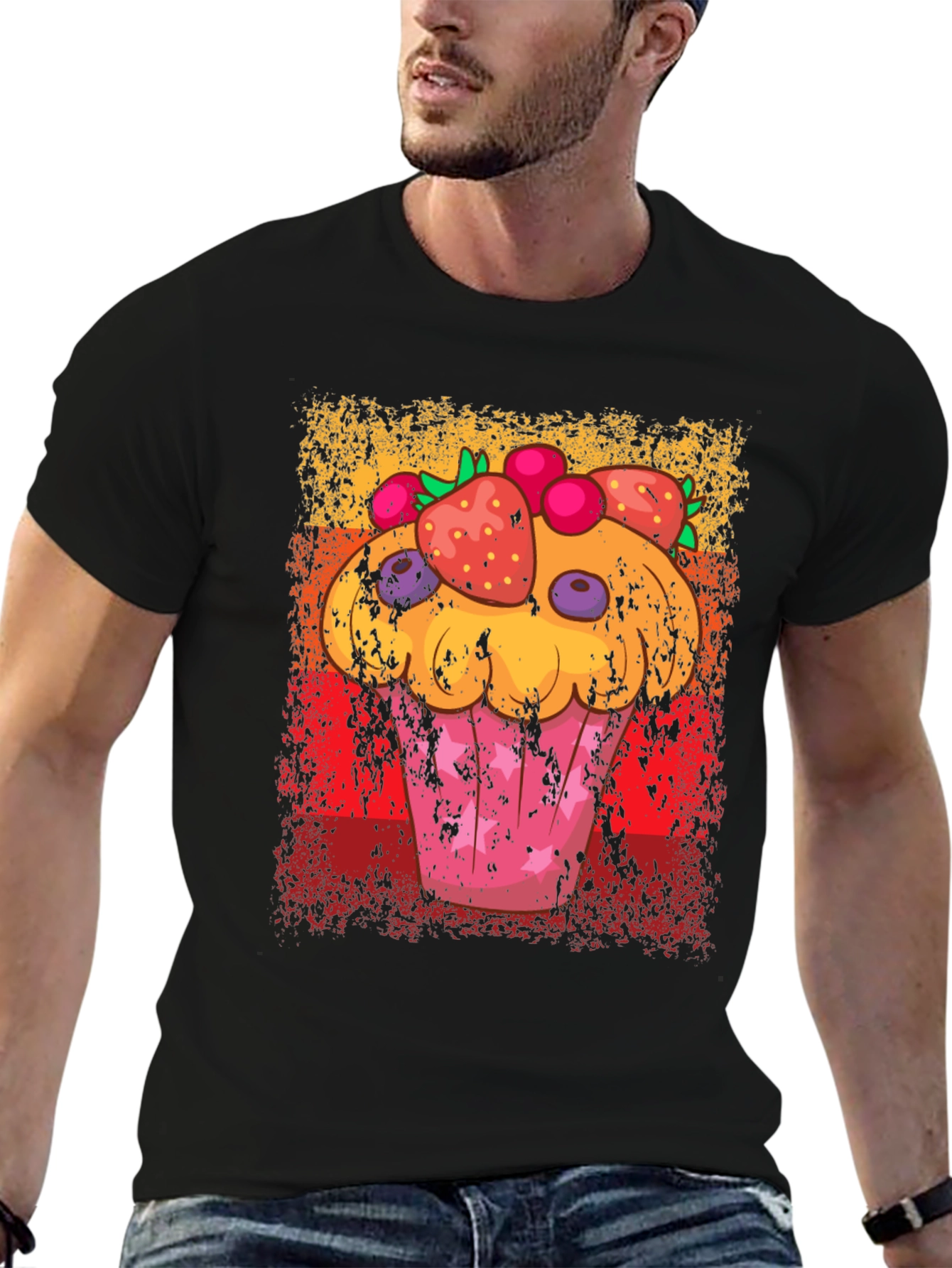 Black Cupcake Graphic T-Shirt - Sweet Treat Fashion view 6
