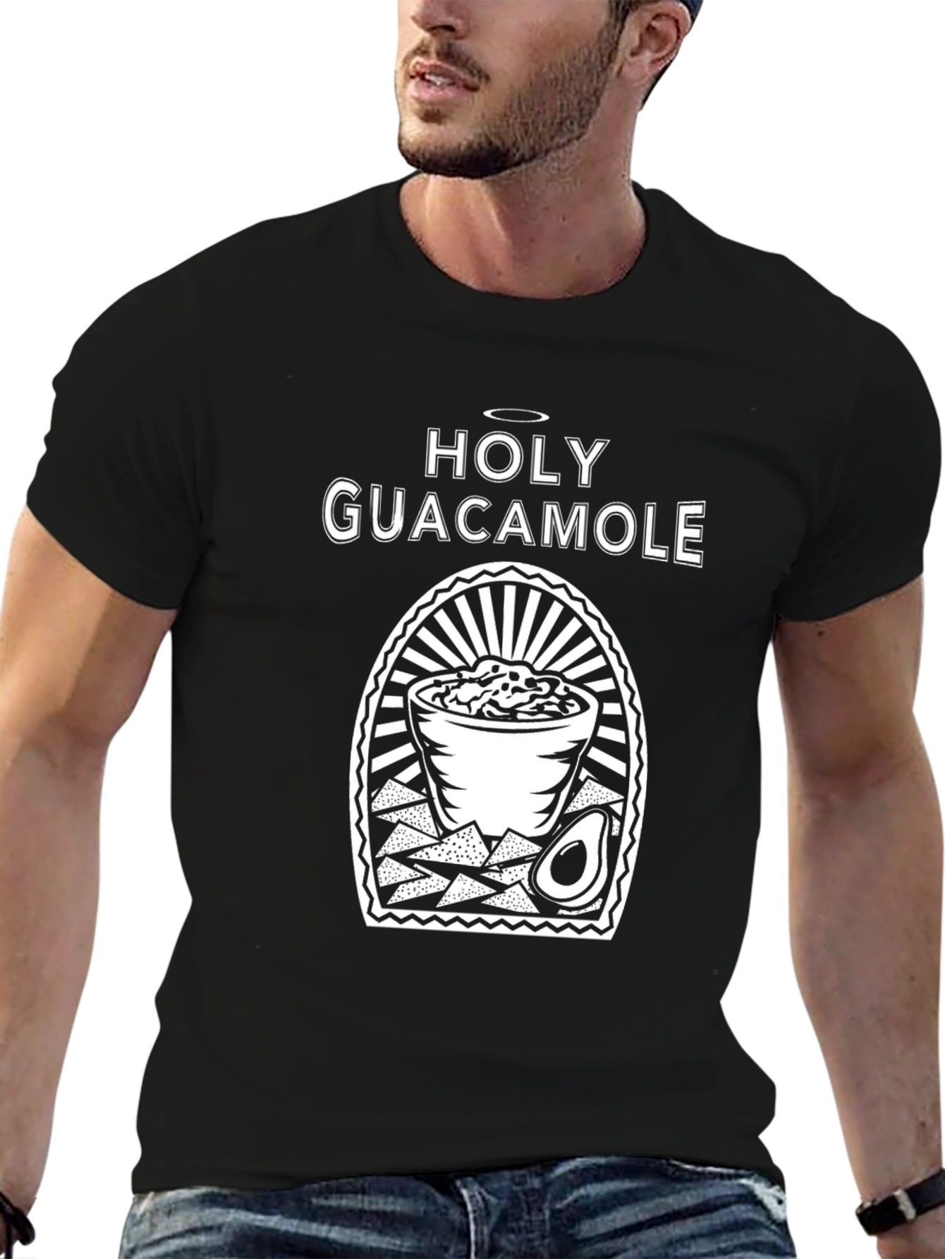 Black Holy Guacamole Graphic T-Shirt view 6