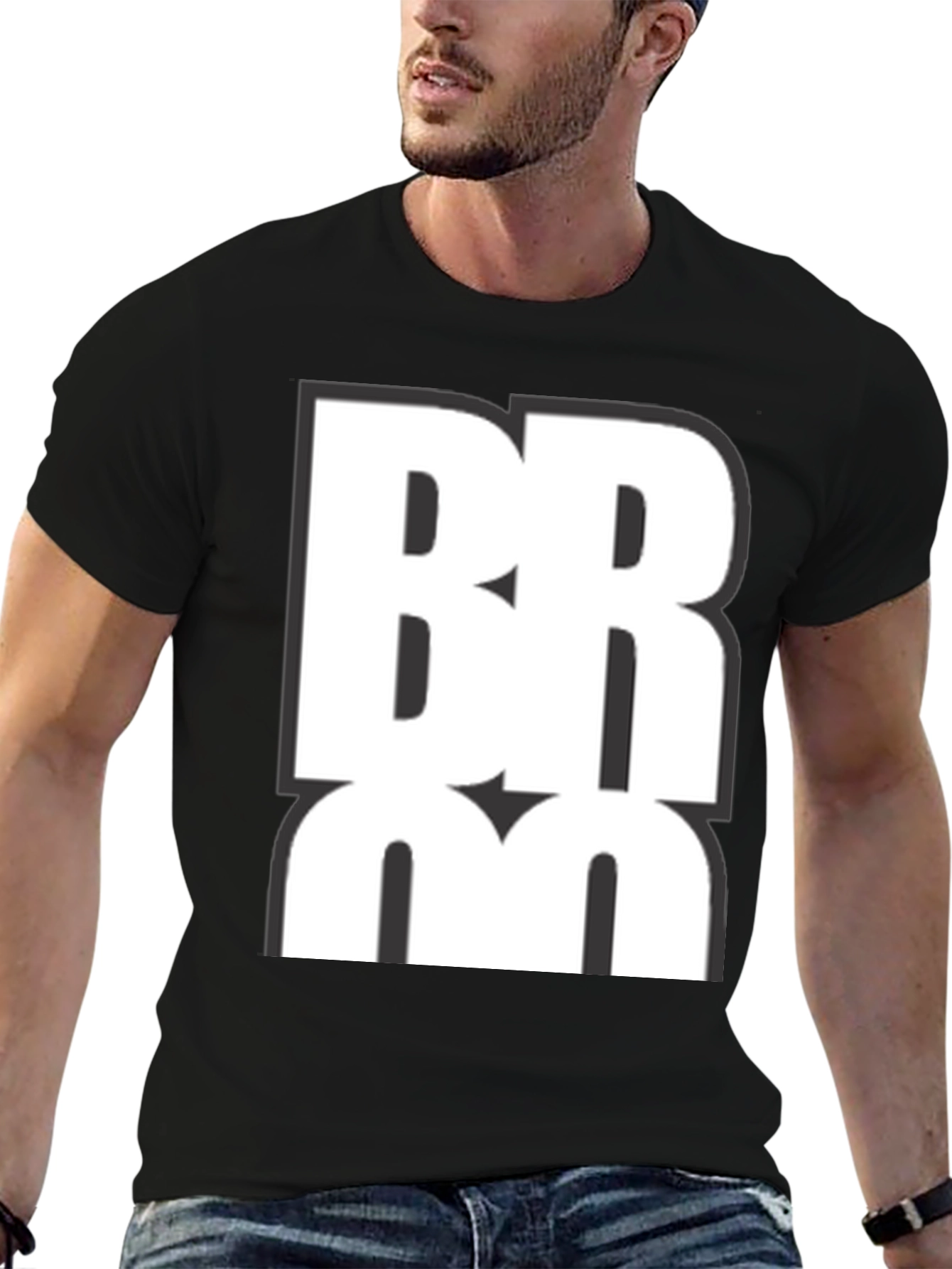 Black Bold BMRM Graphic Tee - Modern Style view 6