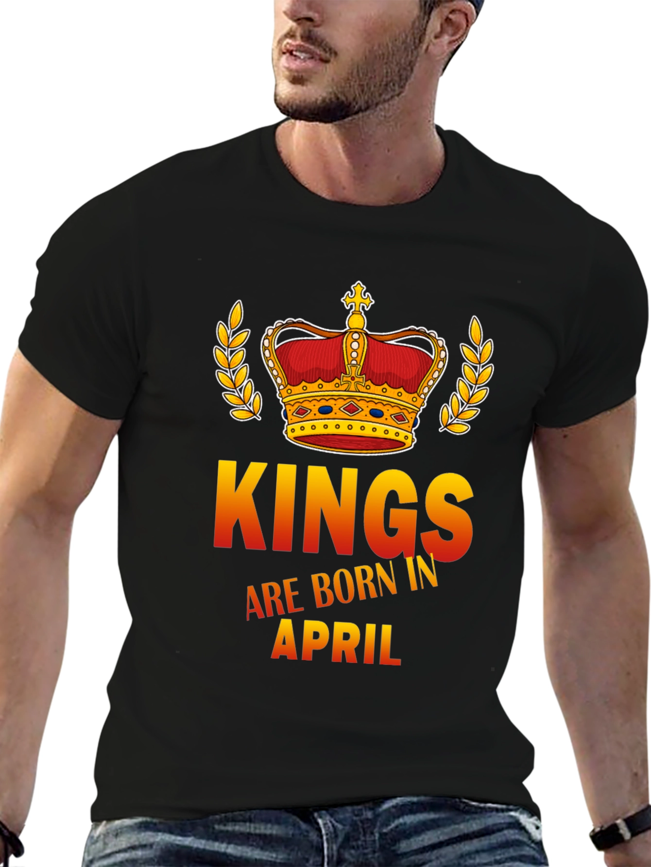Black Kings Are Born In April Graphic Tee view 6