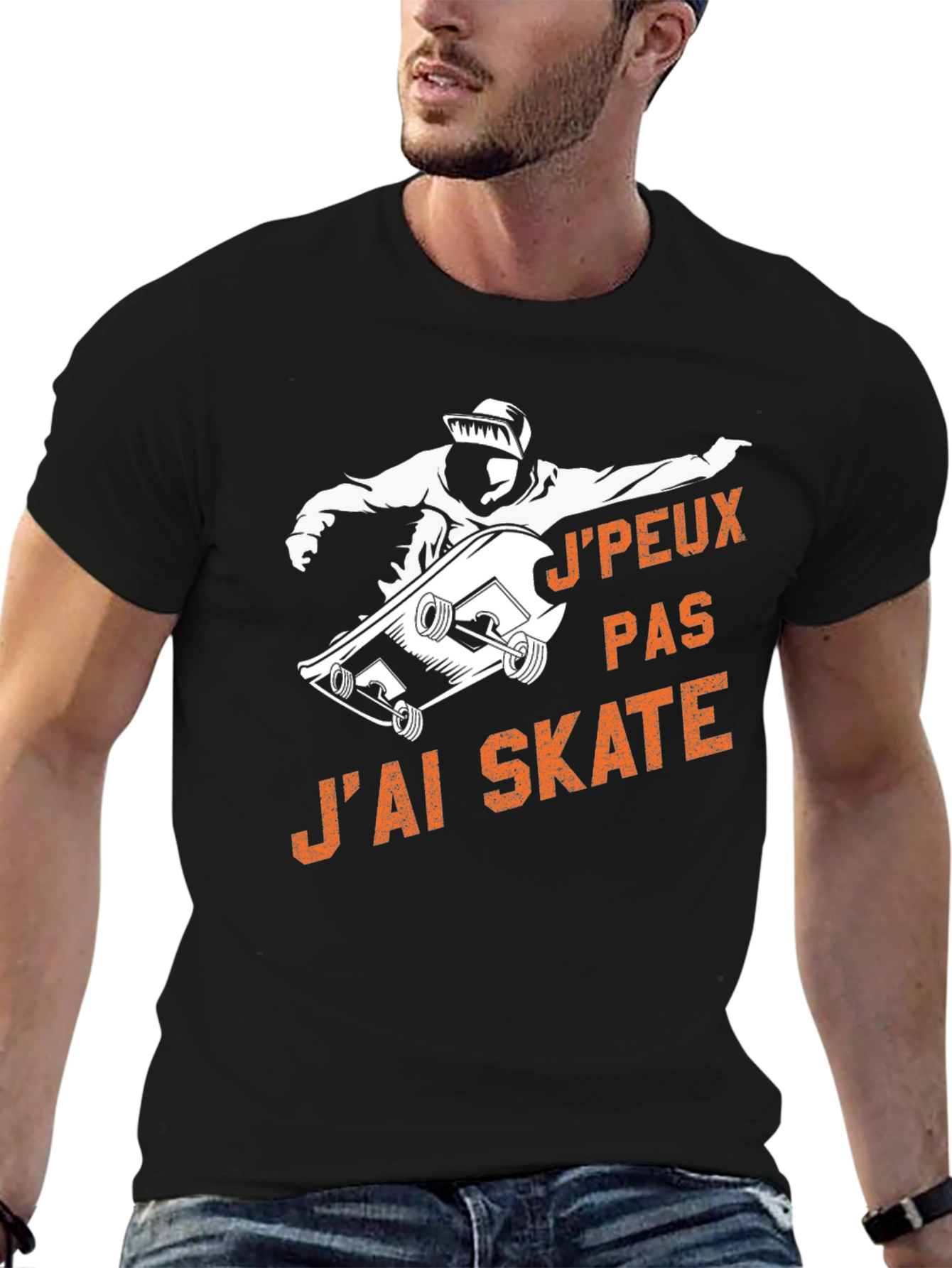 Black J'peux Pas J'ai Skate T-Shirt - Black view 6