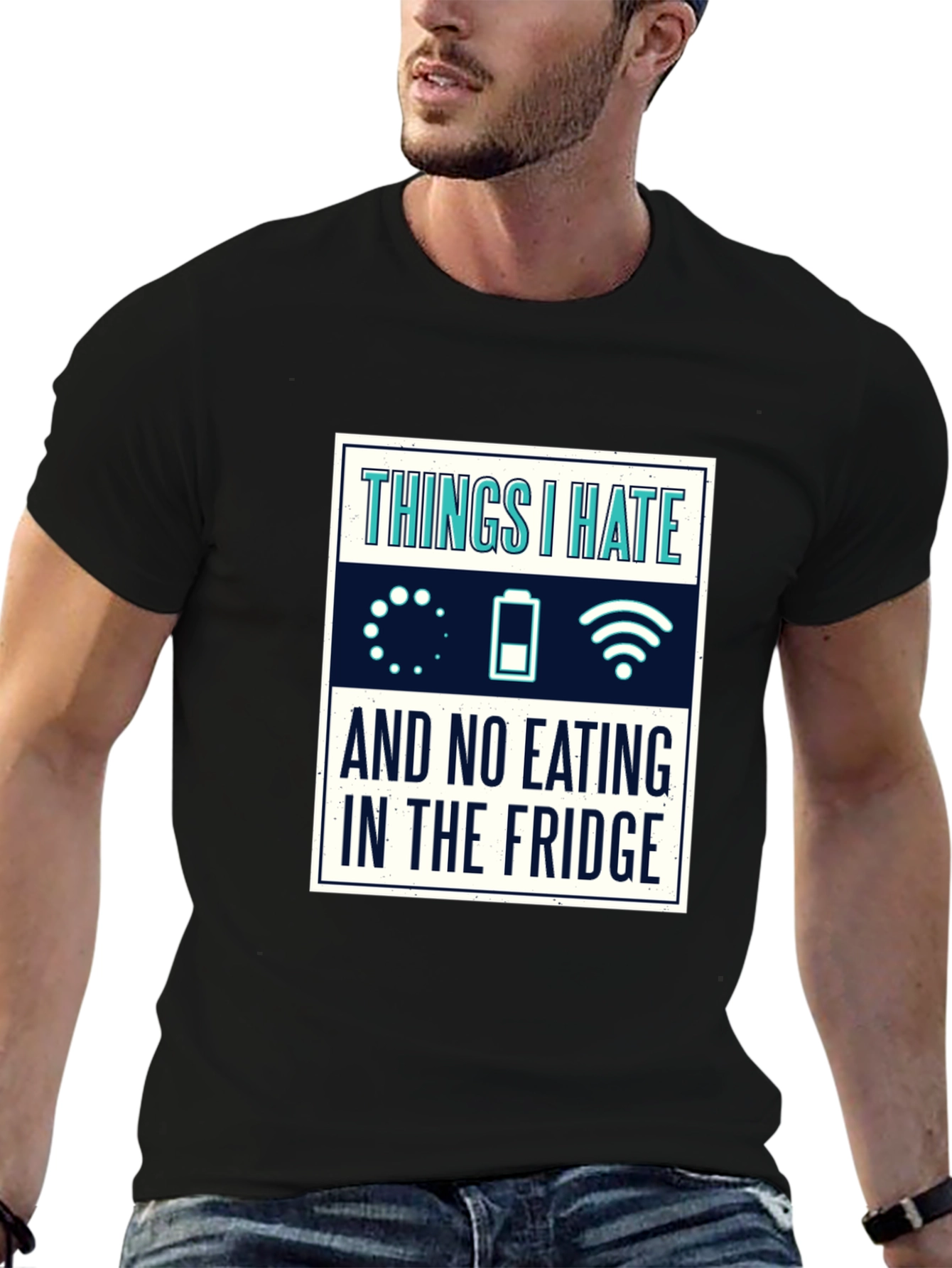 Black Funny 'Things I Hate' Black Graphic Tee view 6