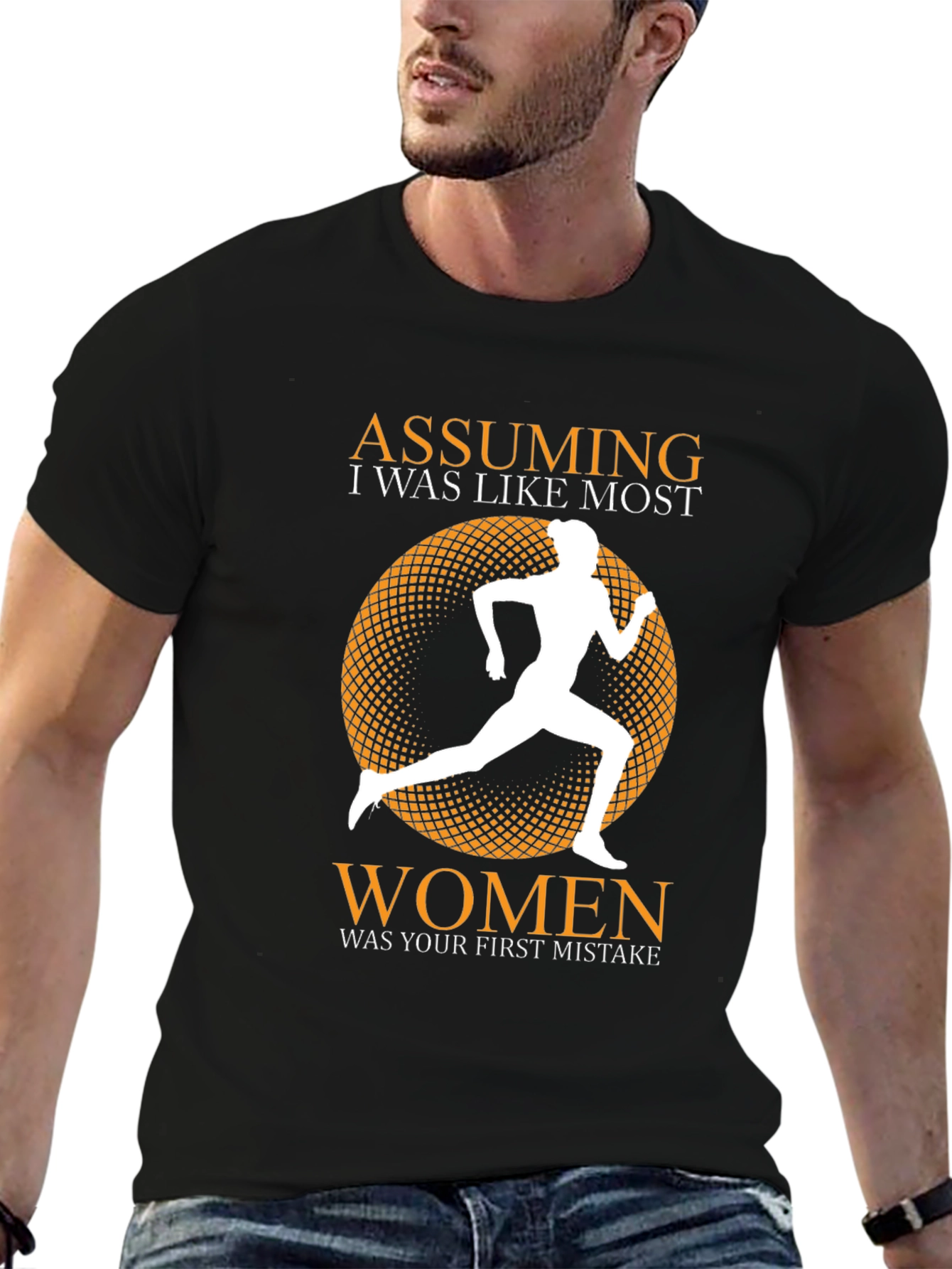 Black Assuming I Was Like Most Women T-Shirt view 6