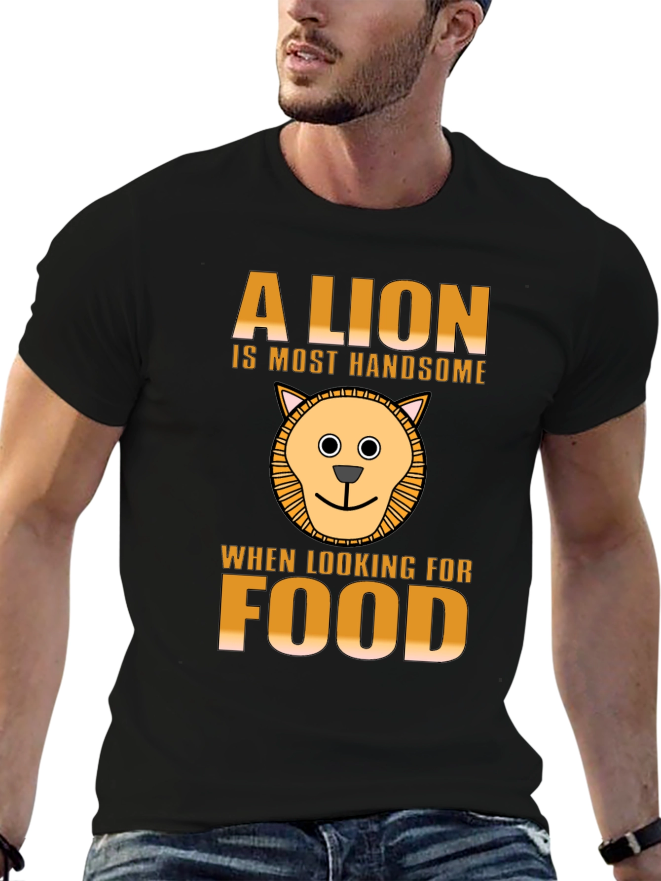 Black Lion Handsome Food T-Shirt view 6