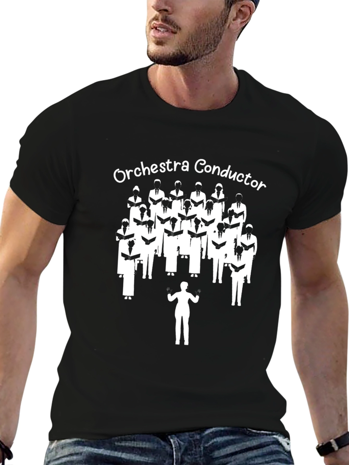 Black Orchestra Conductor T-Shirt - Music Lover Tee view 6