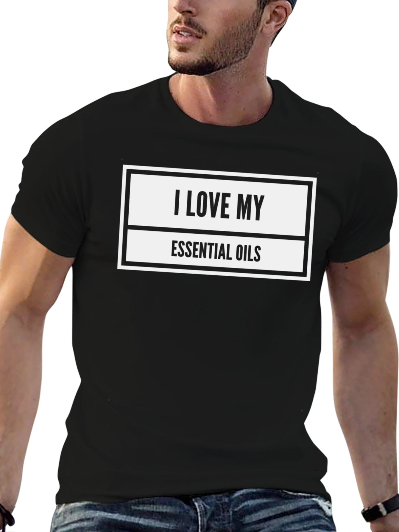 I Love My Essential Oils Graphic Tee - Black Cotton Blend - 6