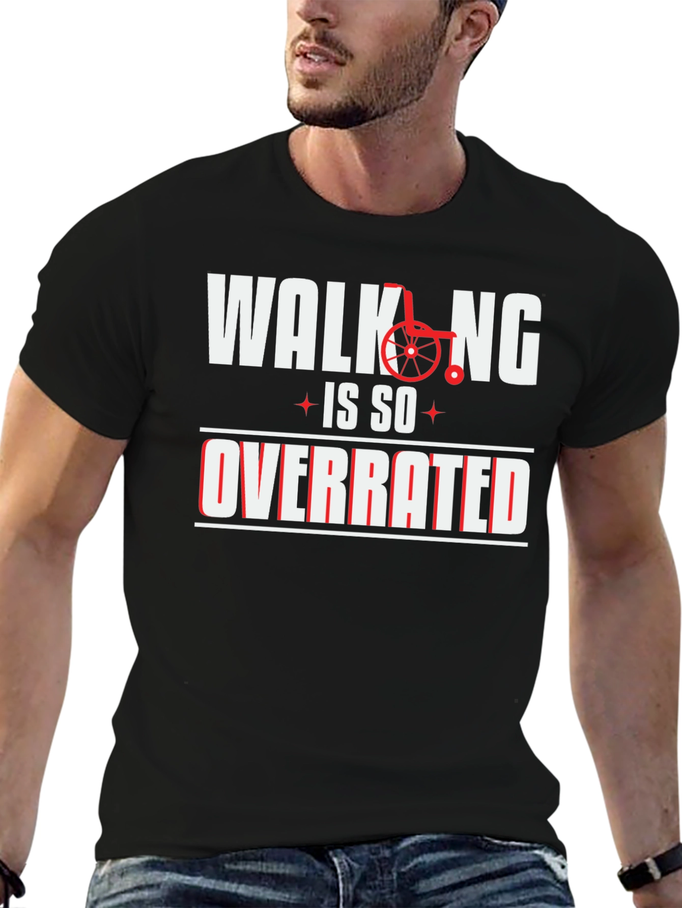 Black Walking is So Overrated Graphic Tee view 6