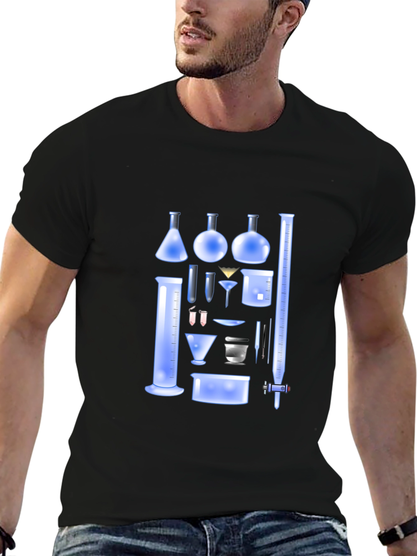Science Beaker Graphic Tee - Black - 6