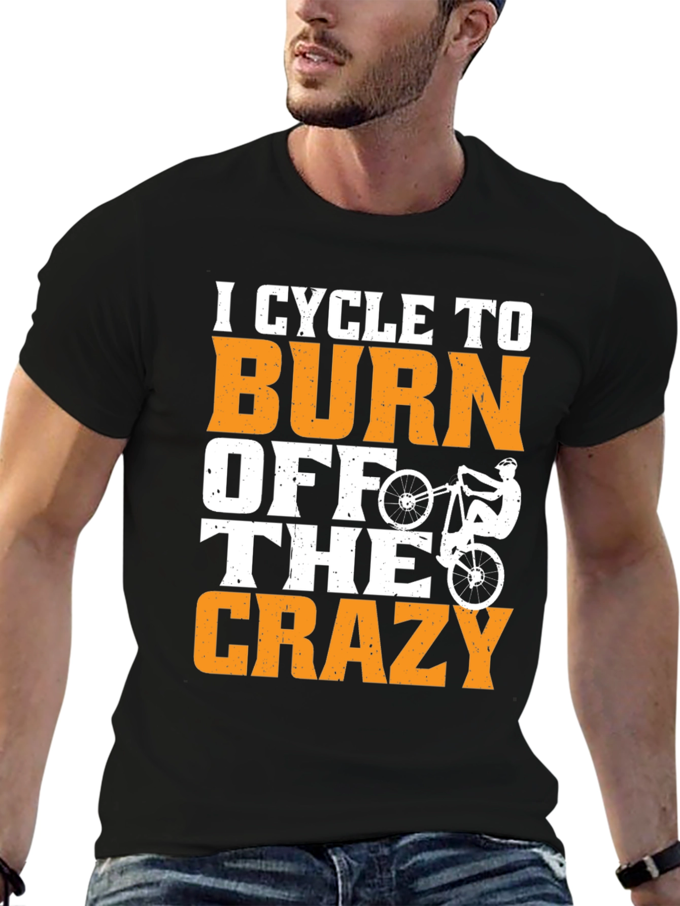 Black Cycle To Burn Off The Crazy T-Shirt view 6