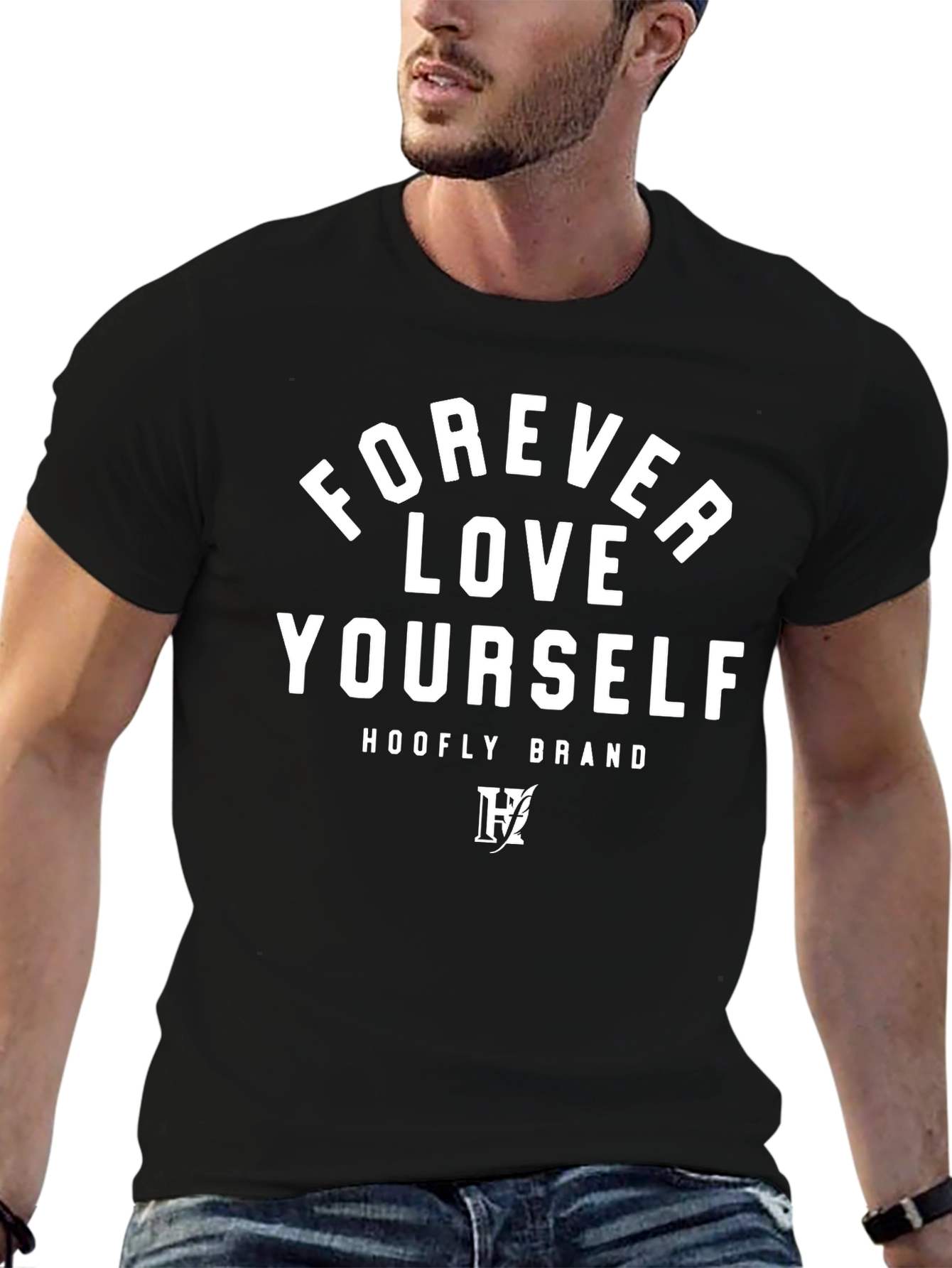Black Forever Love Yourself Graphic Tee - Black view 6