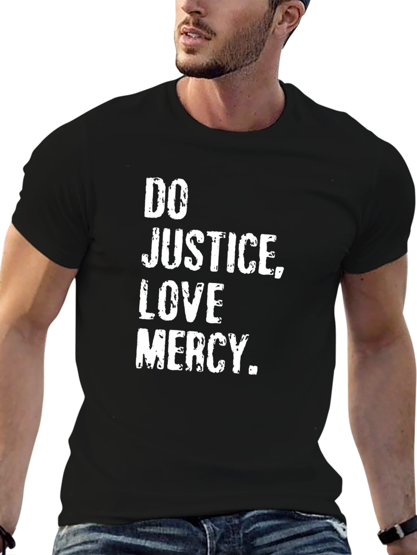 Black Do Justice, Love Mercy Graphic T-Shirt view 6