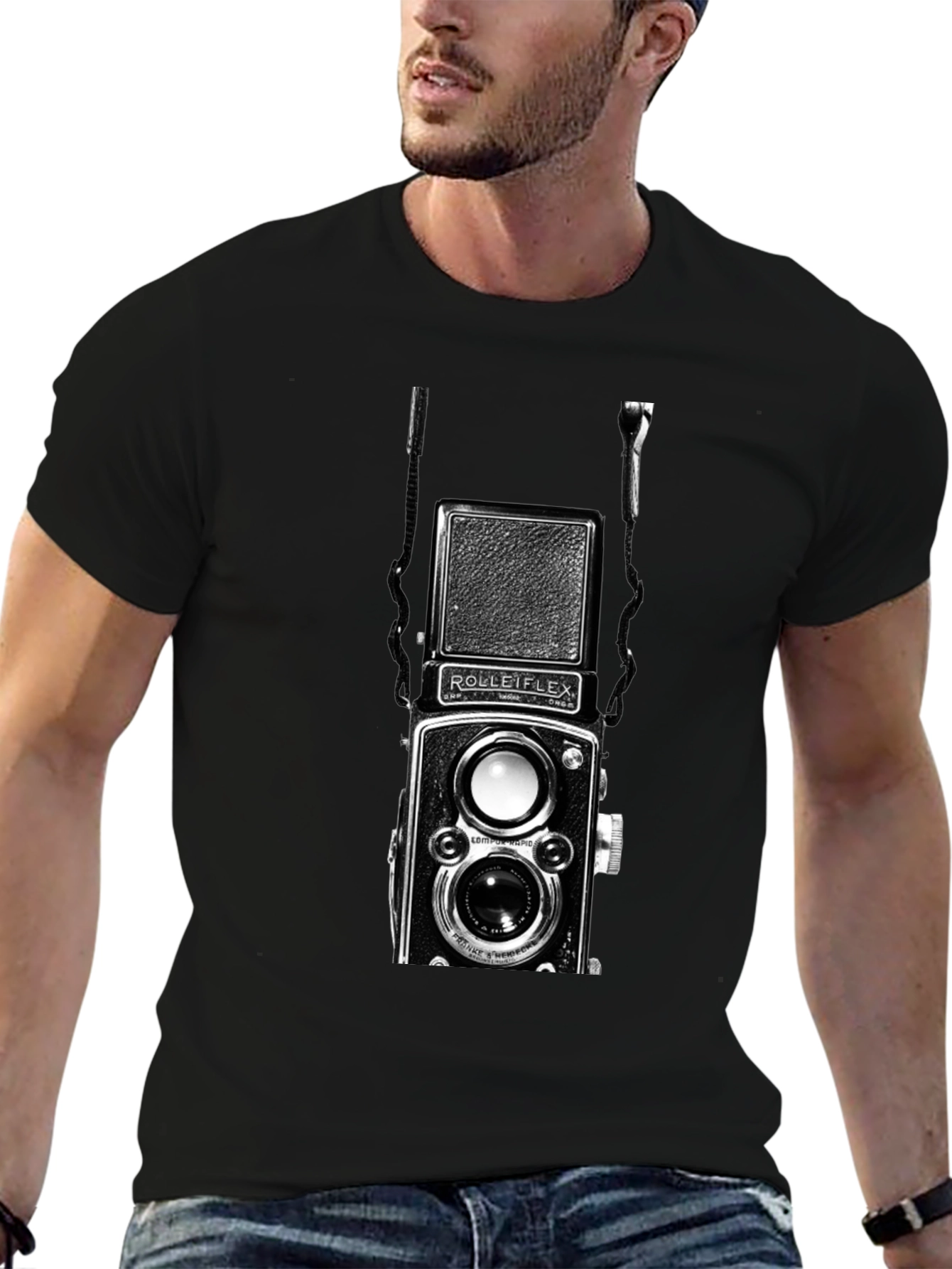 Black Vintage Camera Graphic Tee - Classic Cool view 6