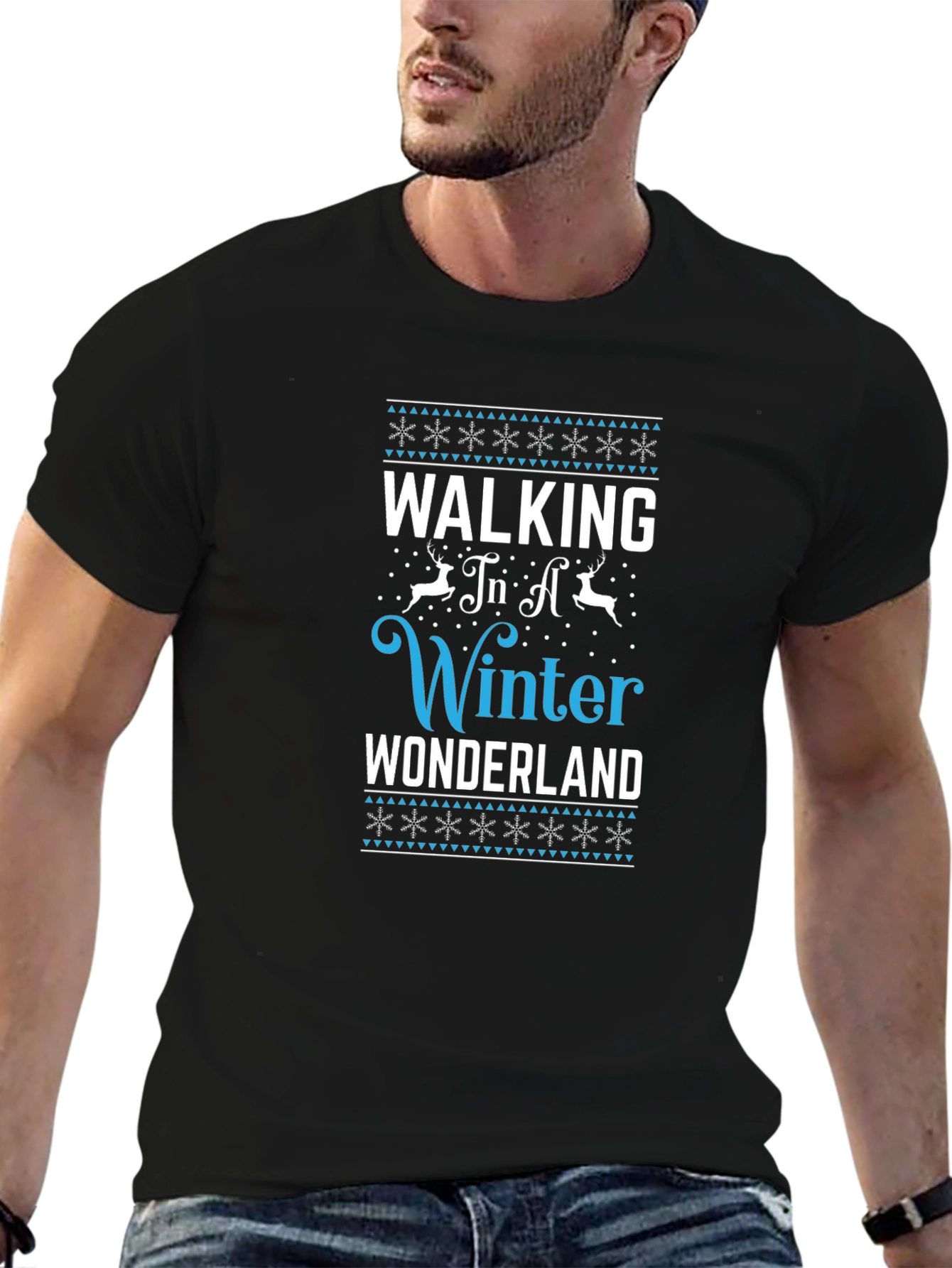 Black Winter Wonderland Graphic T-Shirt view 6