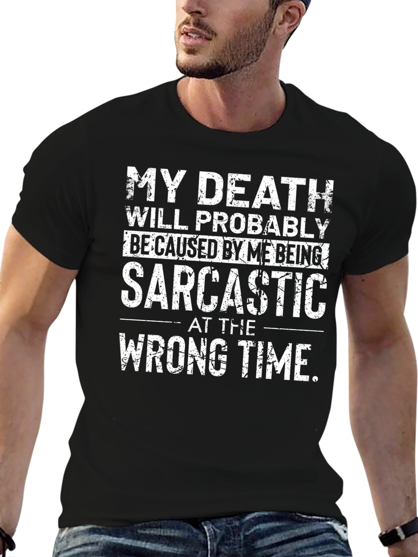 Sarcastic Humor Graphic T-Shirt - Death by Sarcasm - 6