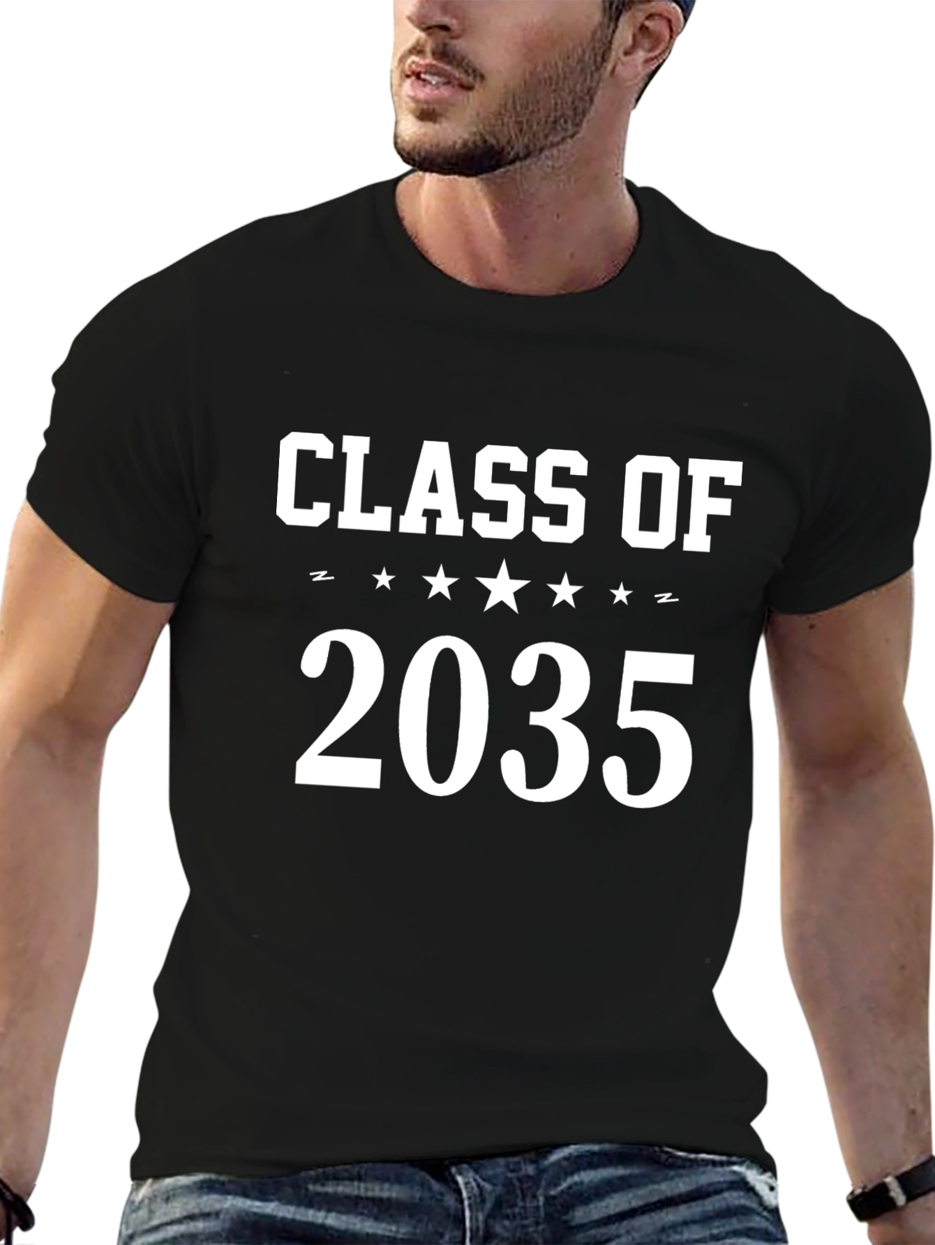 Black Class of 2035 Graduation T-Shirt view 6