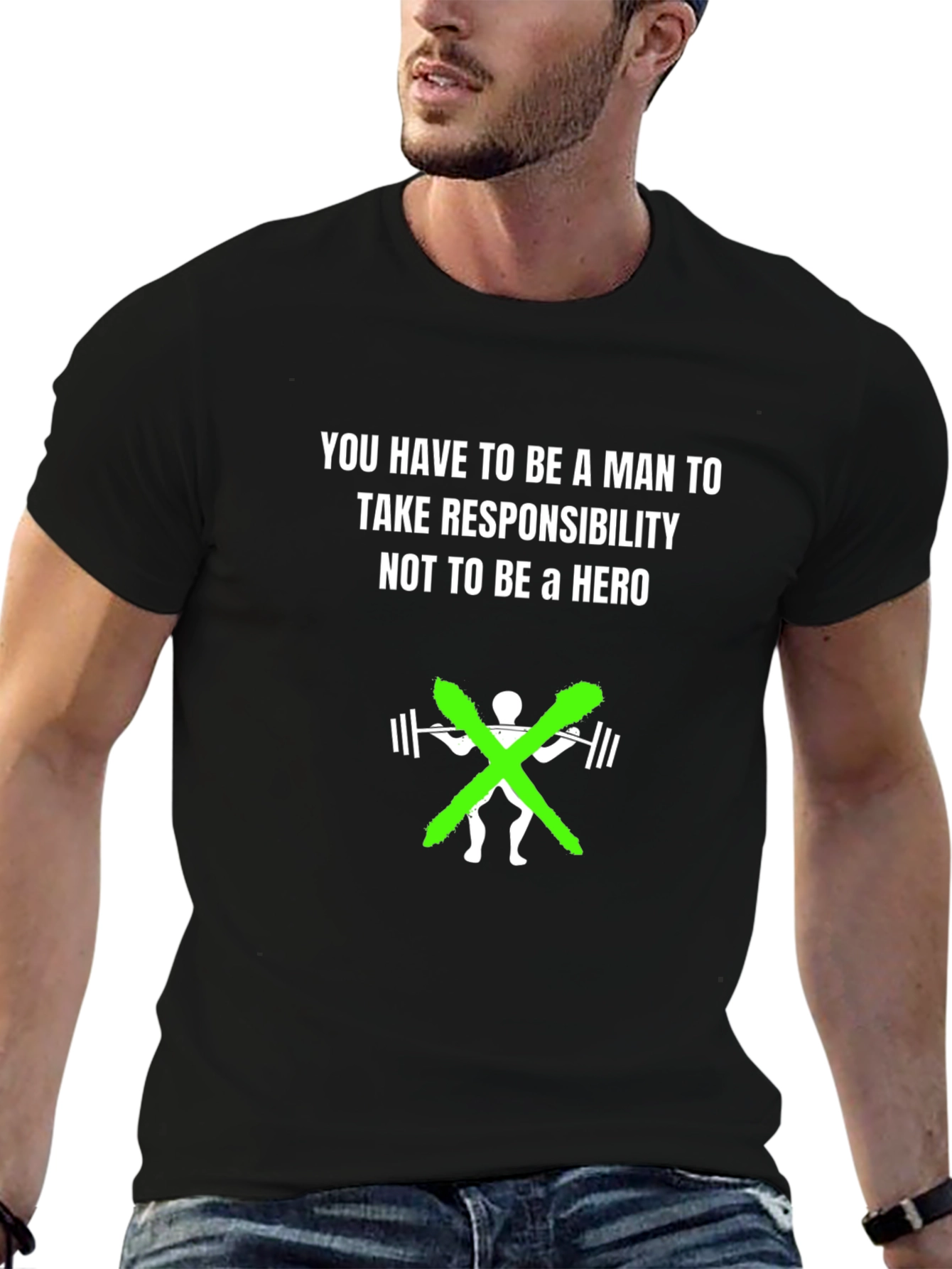 Black Man's Responsibility Graphic T-Shirt view 6