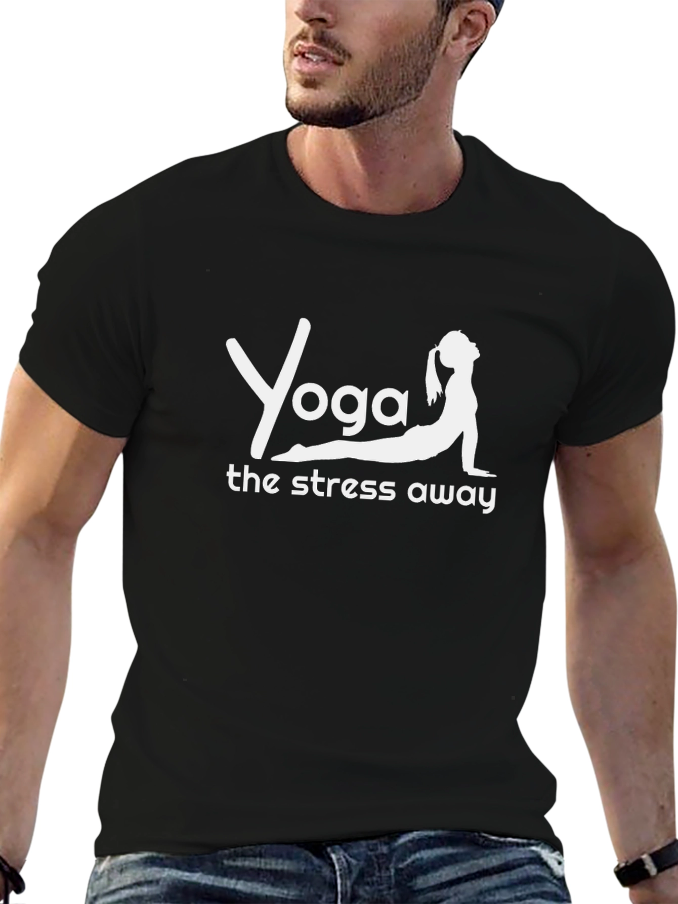 Black Yoga T-Shirt - Find Your Zen view 6