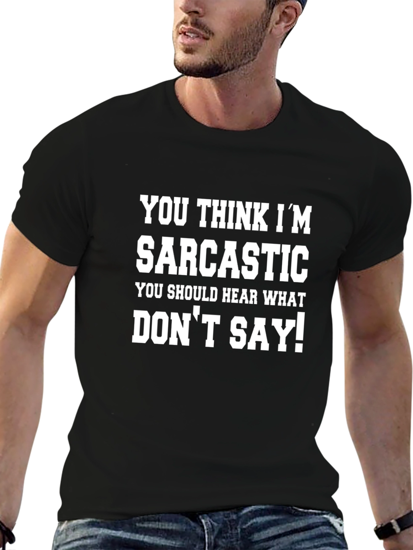 Black Sarcastic Humor Graphic T-Shirt - Funny Statement Tee view 6