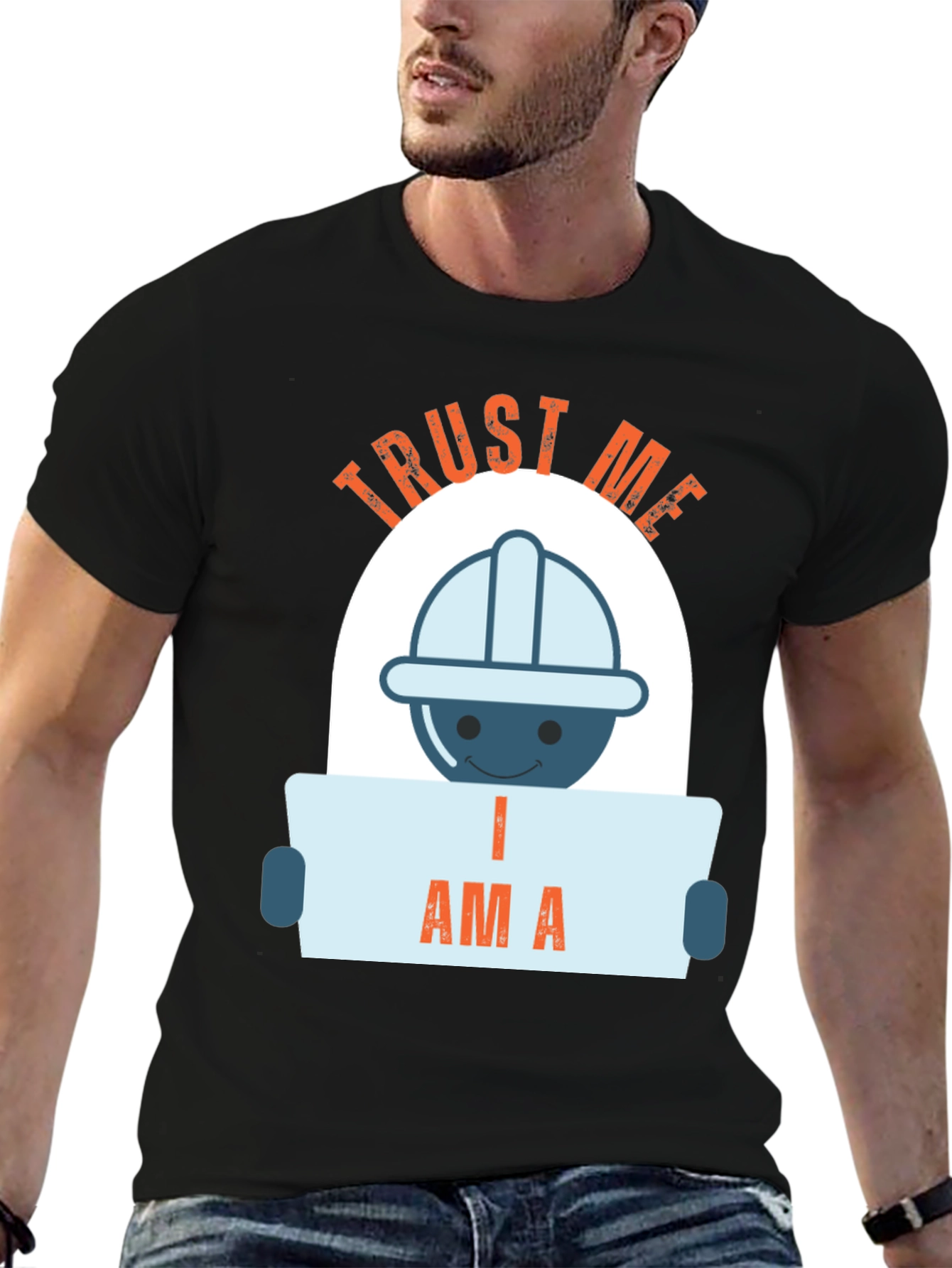 Black Trust Me I Am A Engineer T-Shirt view 6