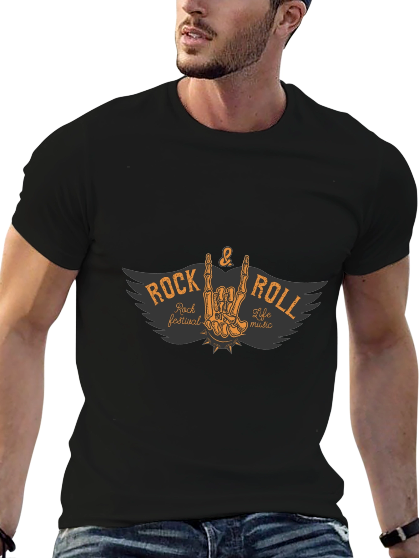Black Rock & Roll Music Festival Graphic T-Shirt view 6