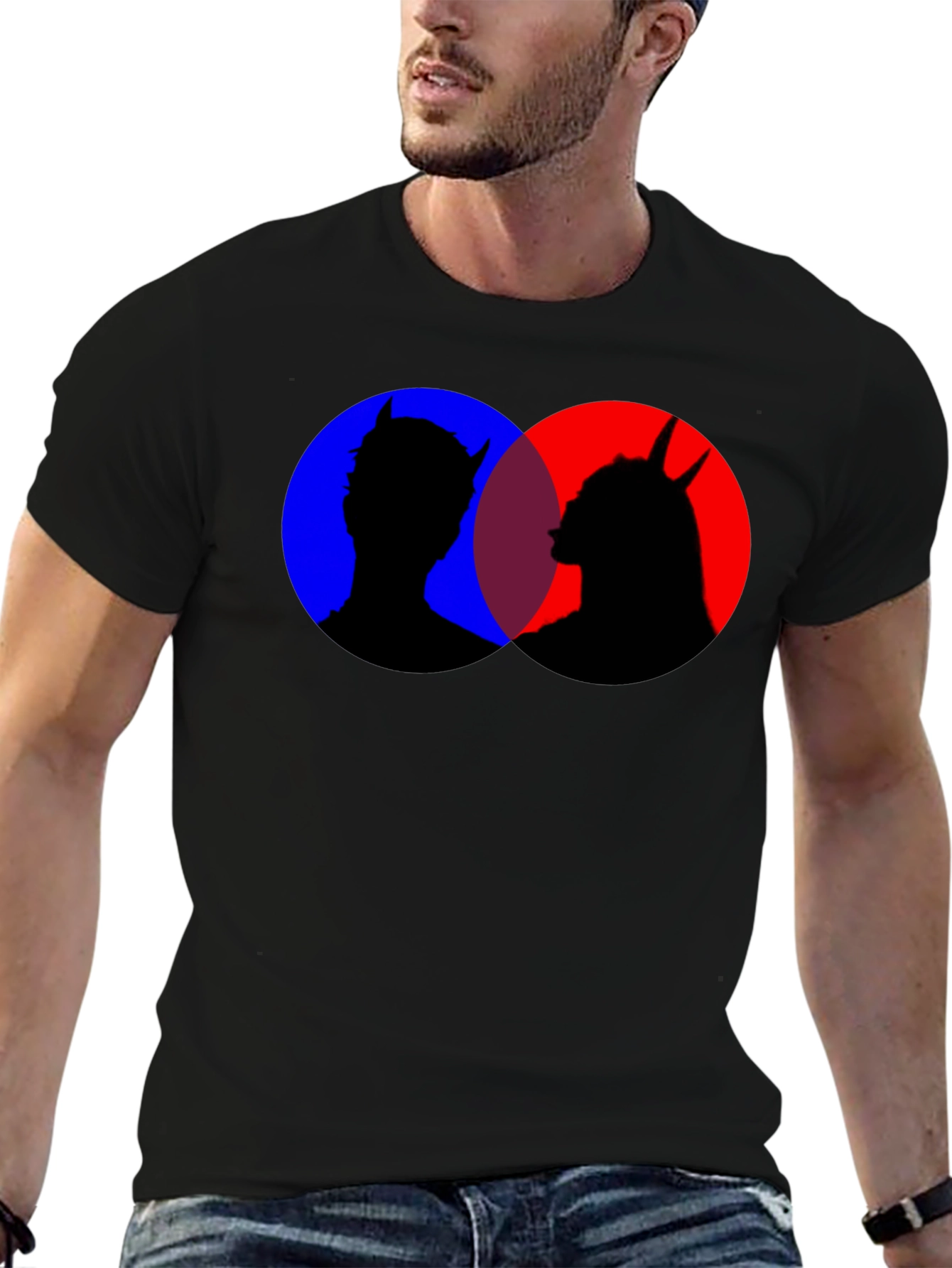 Black Devil Silhouette Graphic Tee view 6