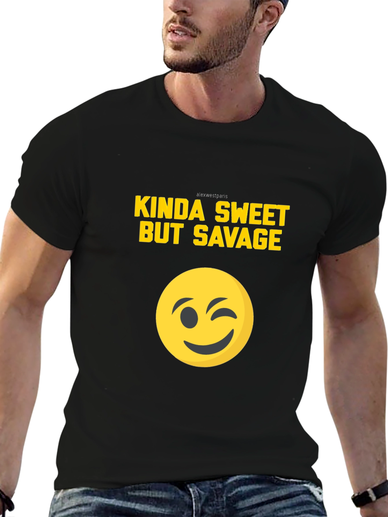 Black Kinda Sweet But Savage Graphic Tee - Black T-Shirt view 6