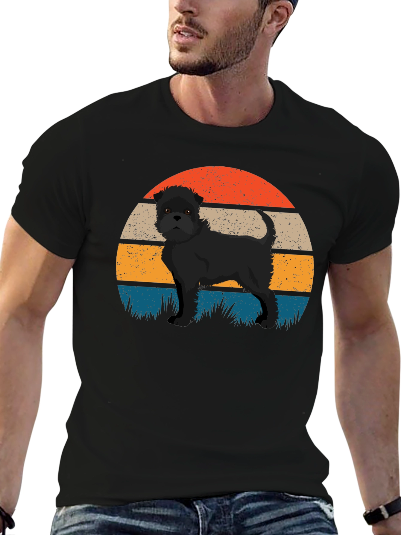 Retro Dog T-Shirt - Brussels Griffon Design - 6