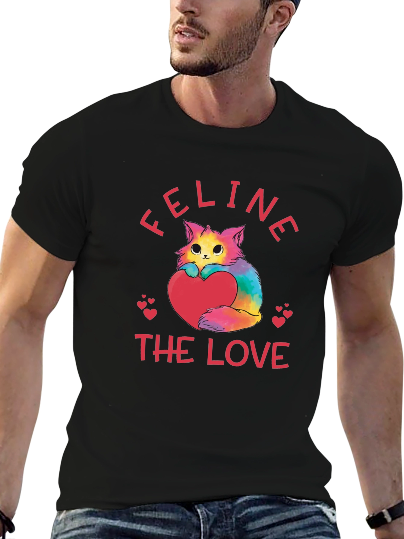 Black Feline The Love Graphic T-Shirt view 6