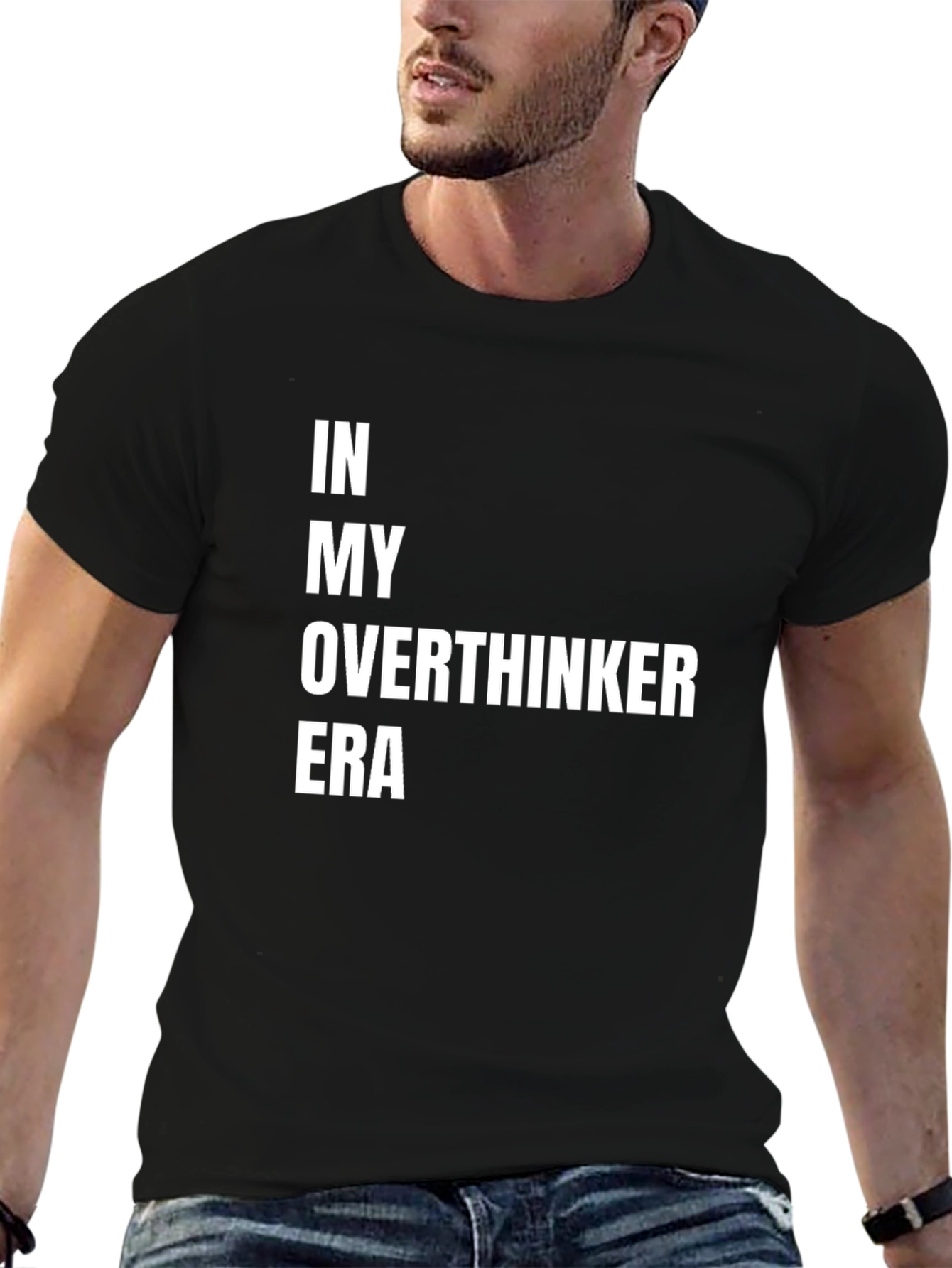 Black In My Overthinker Era Black Tee view 6