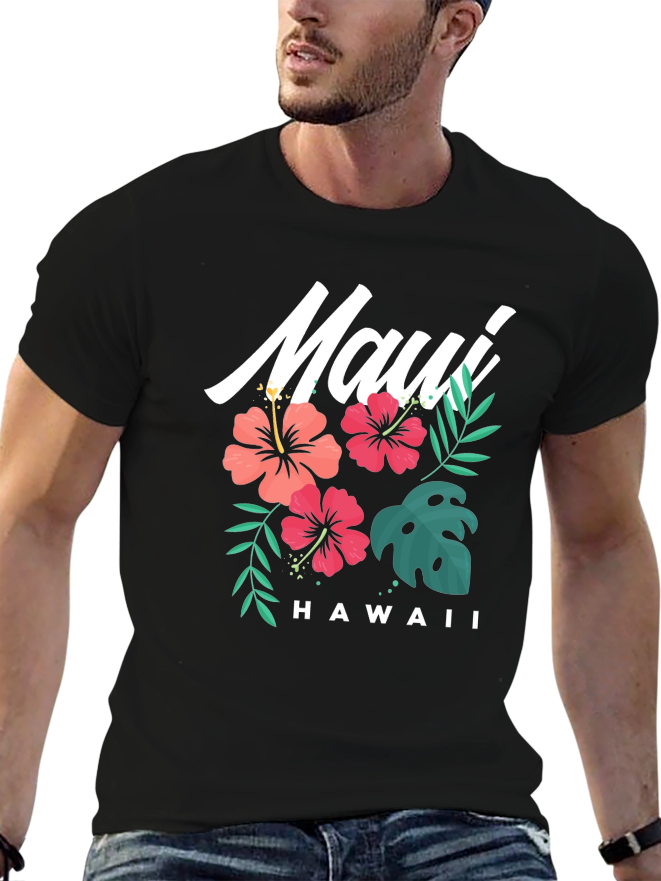 Black Maui Hawaii Graphic T-Shirt view 6