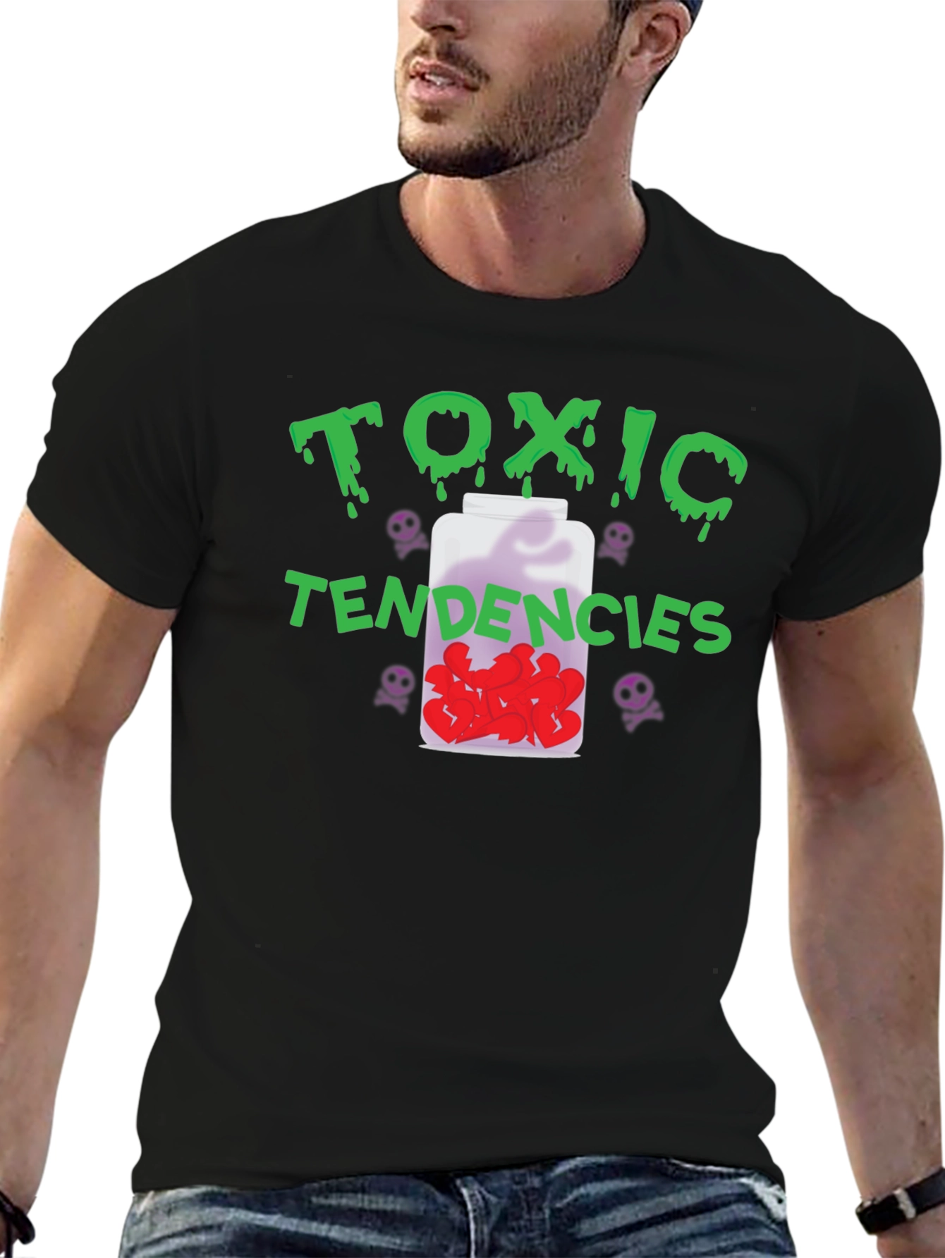 Black Toxic Tendencies Graphic Tee - Unique Design view 6
