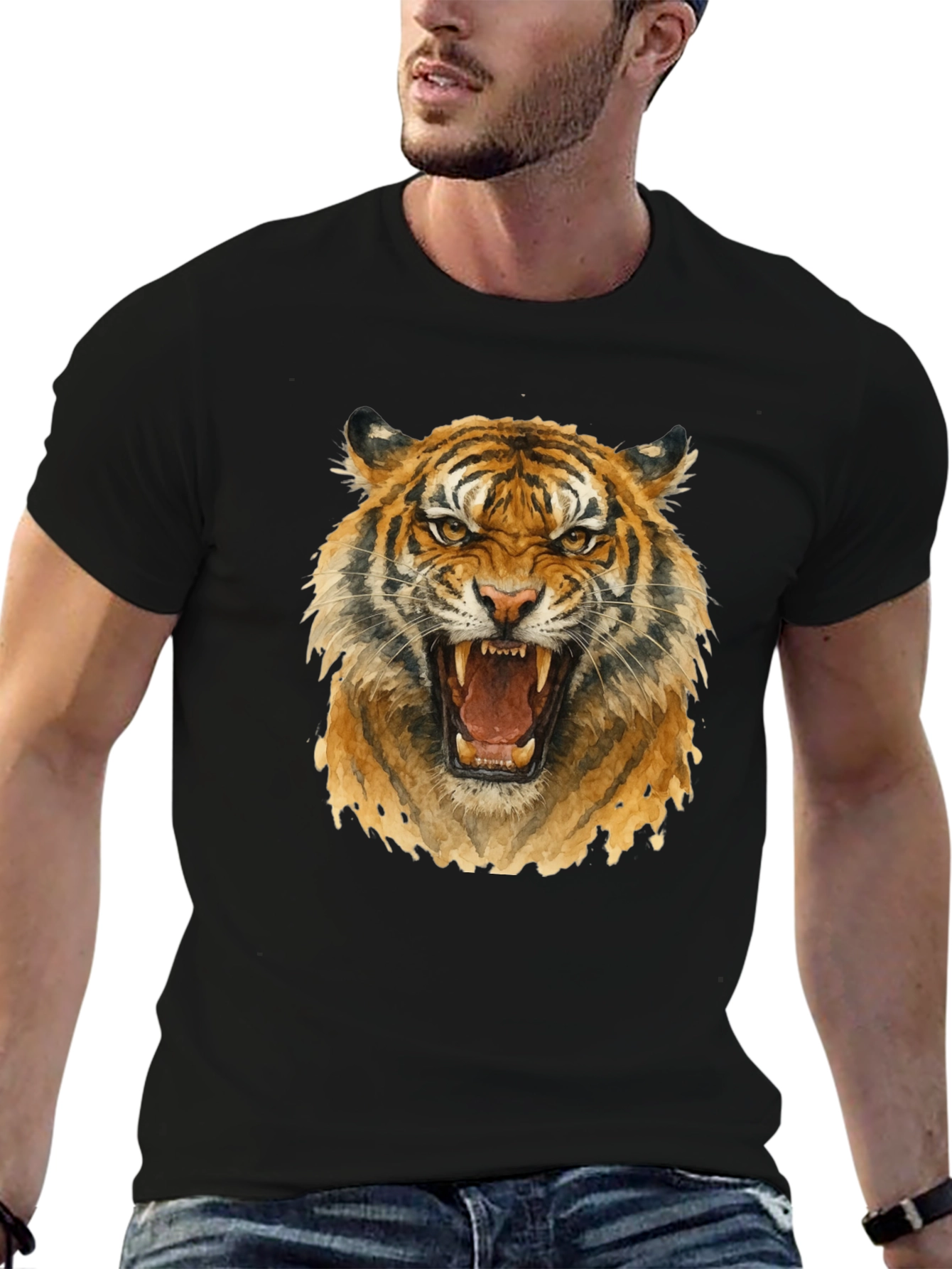 Black Tiger Graphic Tee - Fierce Style view 6