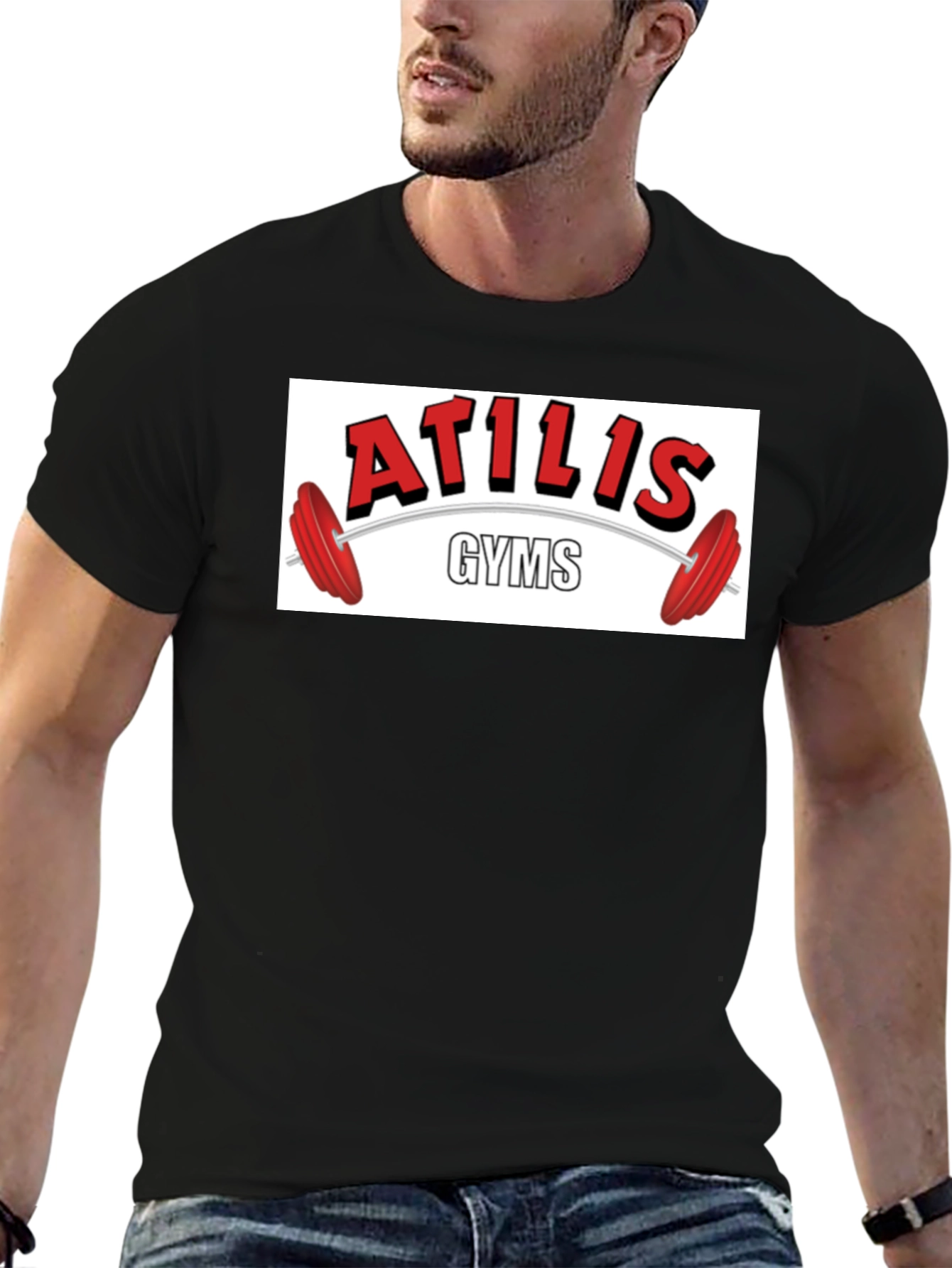 Black Atilis Gyms Black Graphic Tee view 6