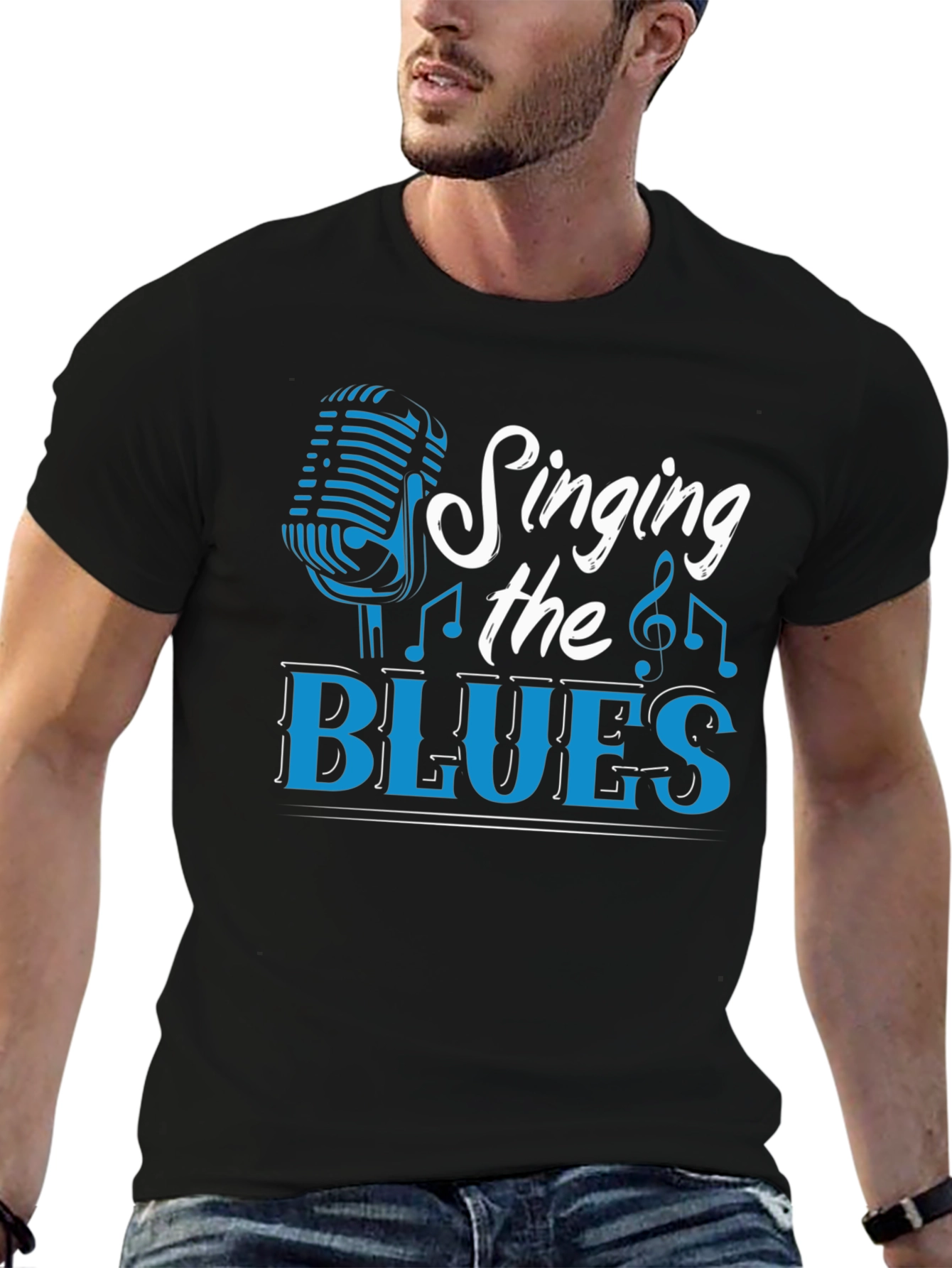Black Singing the Blues Graphic Tee view 6