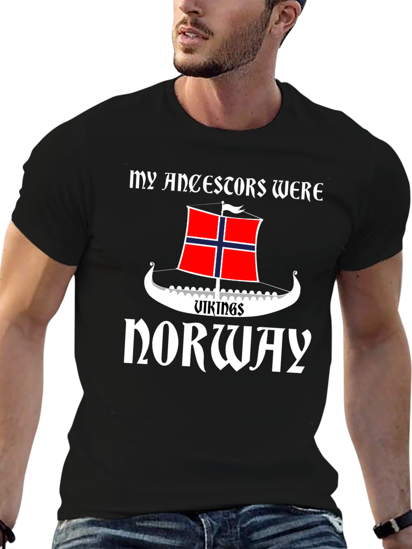 Black Vikings of Norway T-Shirt view 6