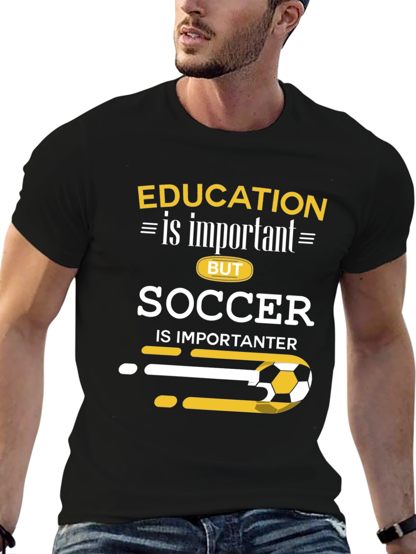 Black Education vs. Soccer T-Shirt view 6