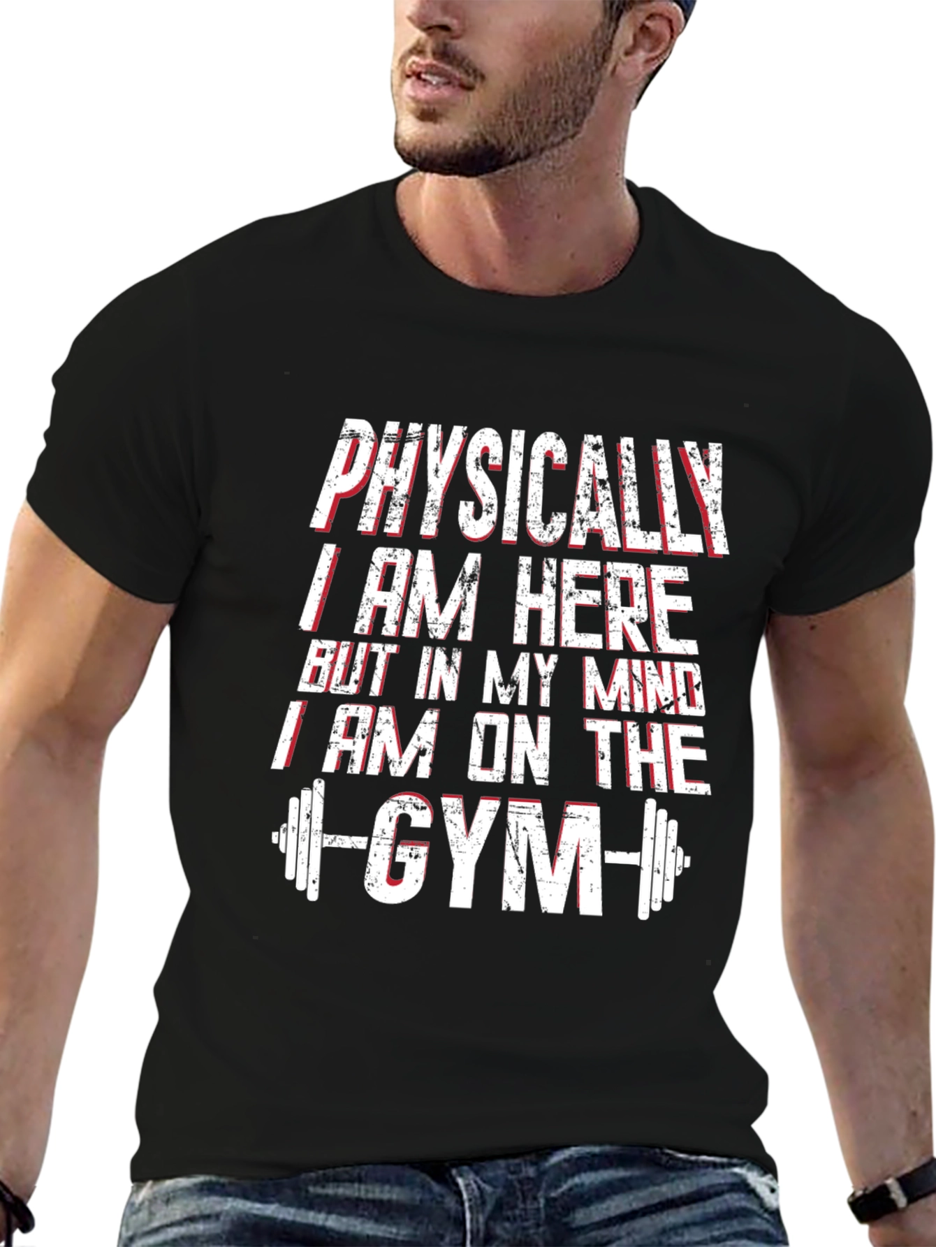 Black Gym Mindset T-Shirt - Workout Motivation view 6