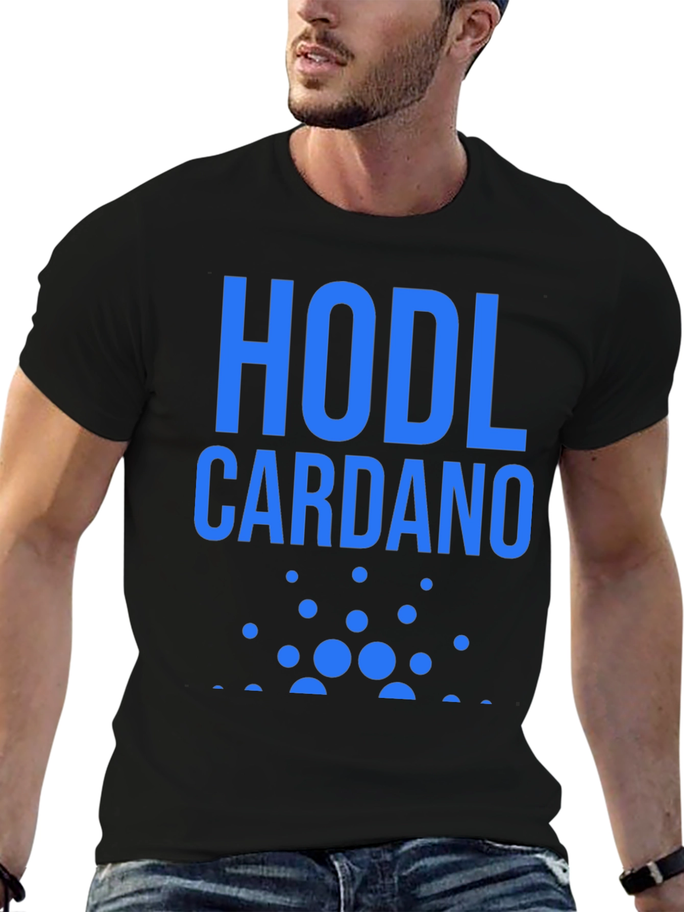 Black HODL Cardano Crypto T-Shirt - Black view 6