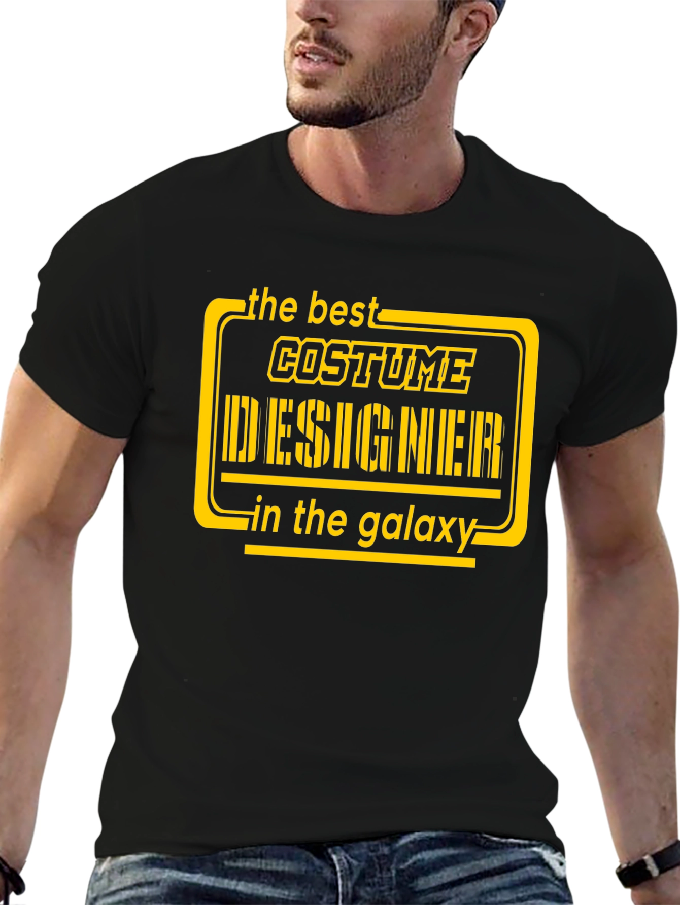 Black Best Costume Designer Galaxy Black T-Shirt view 6
