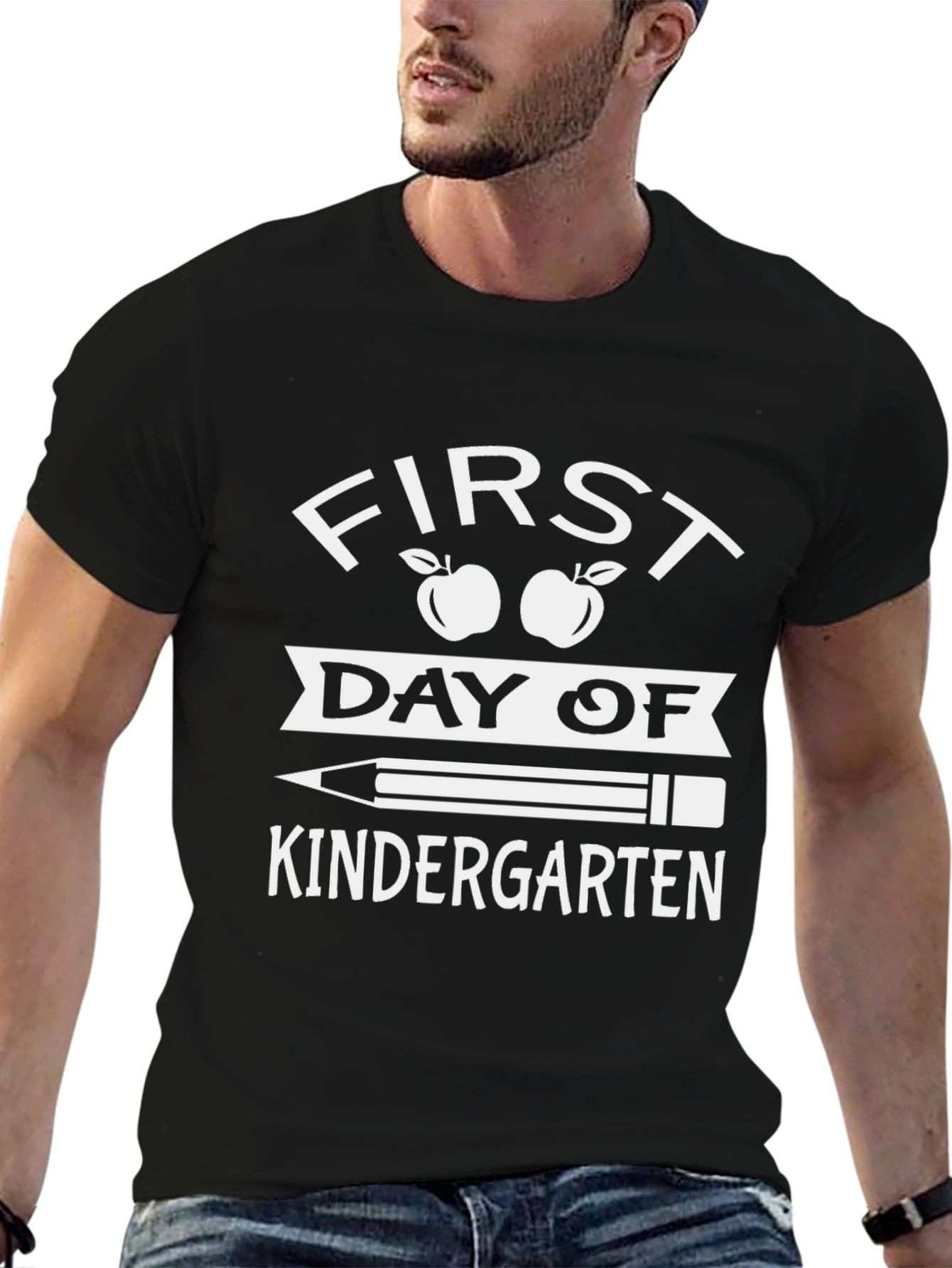 Black First Day of Kindergarten T-Shirt view 6