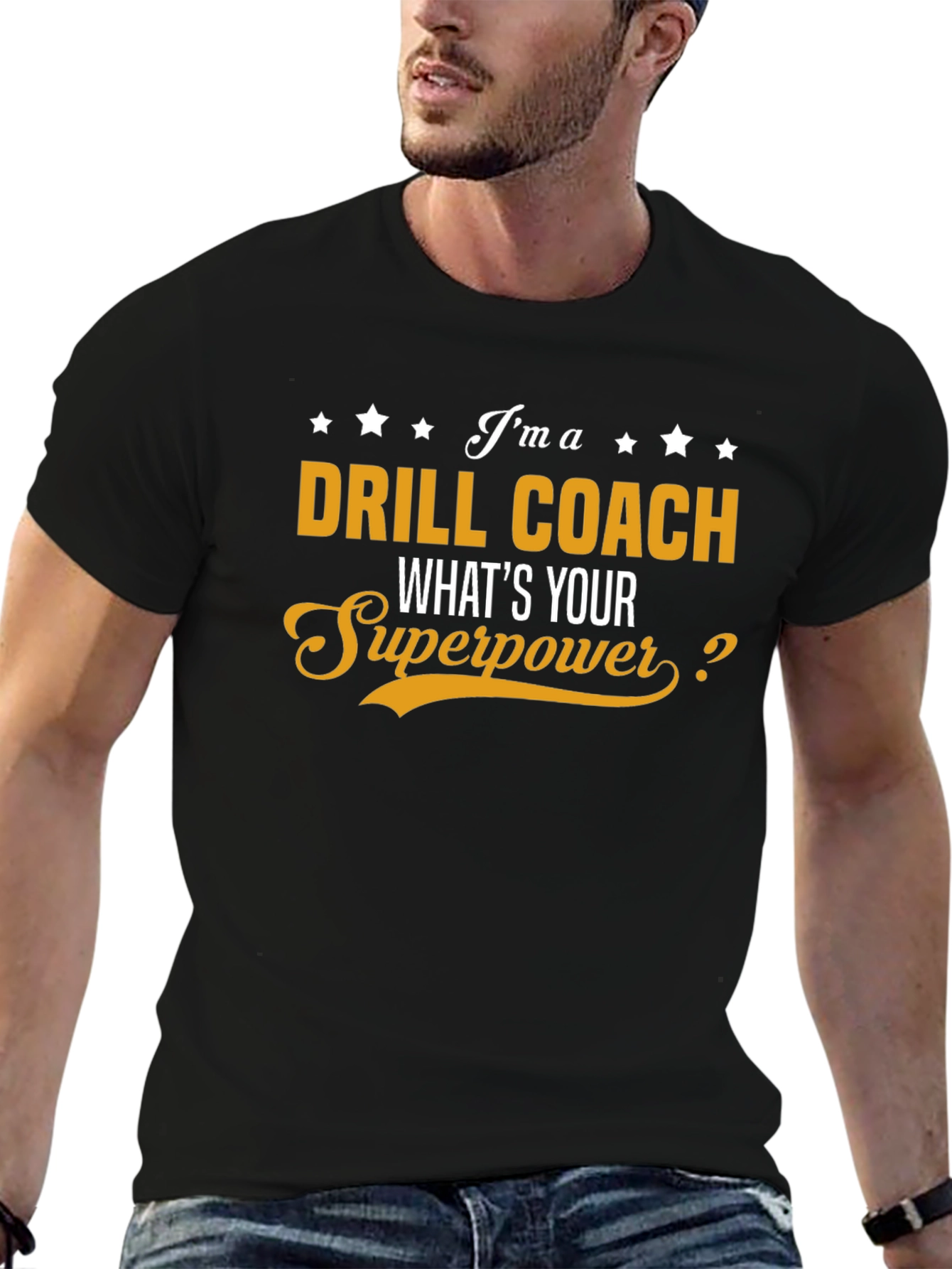 Black Drill Coach Superpower T-Shirt view 6