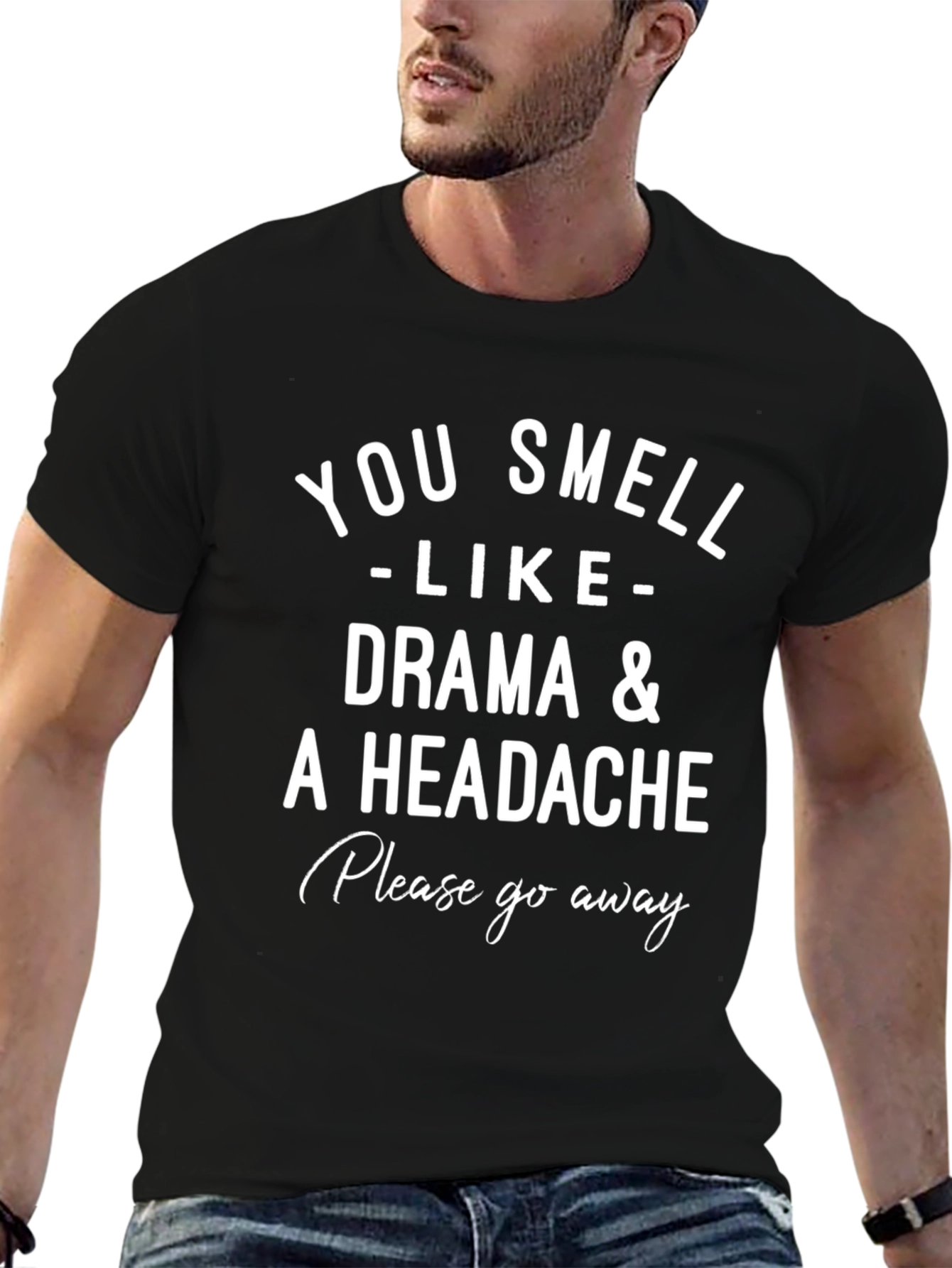 Black Drama Headache Graphic Tee - Humor T-Shirt view 6