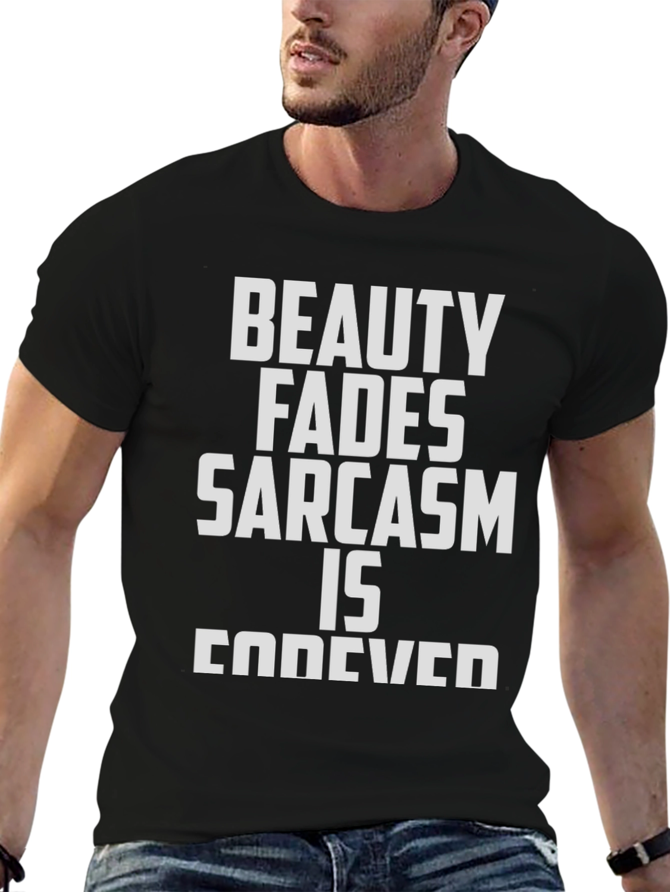 Black Sarcasm Is Forever Graphic T-Shirt view 6