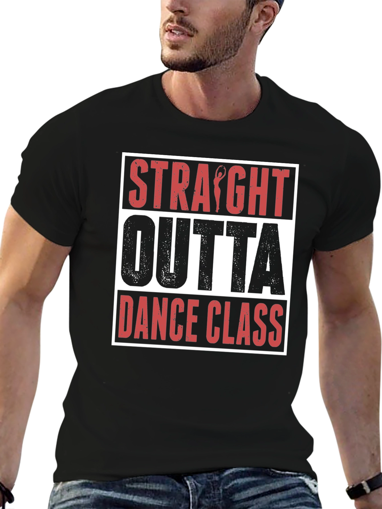 Black Straight Outta Dance Class Black T-Shirt view 6