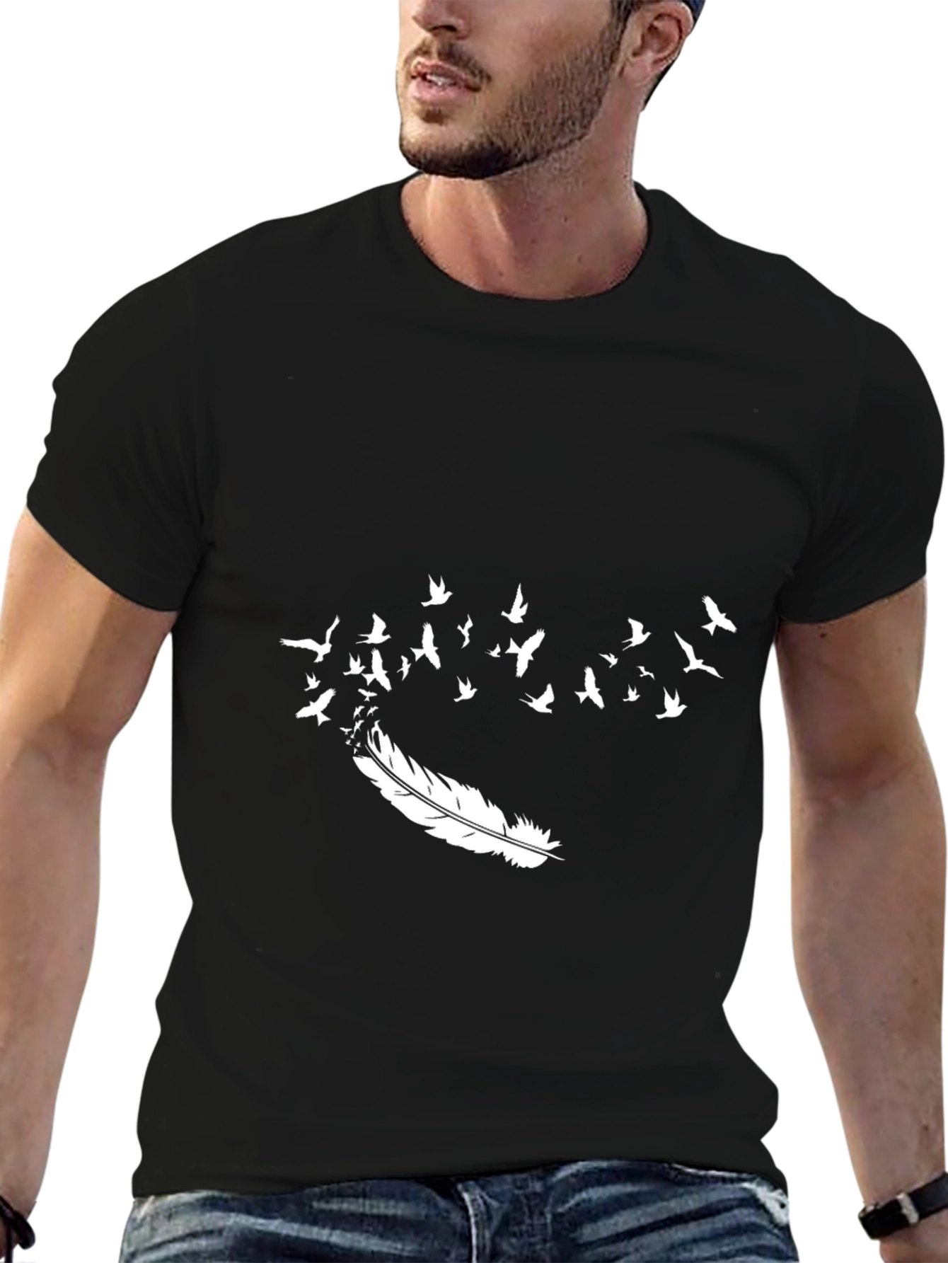 Black Feather to Flight Graphic Tee view 6