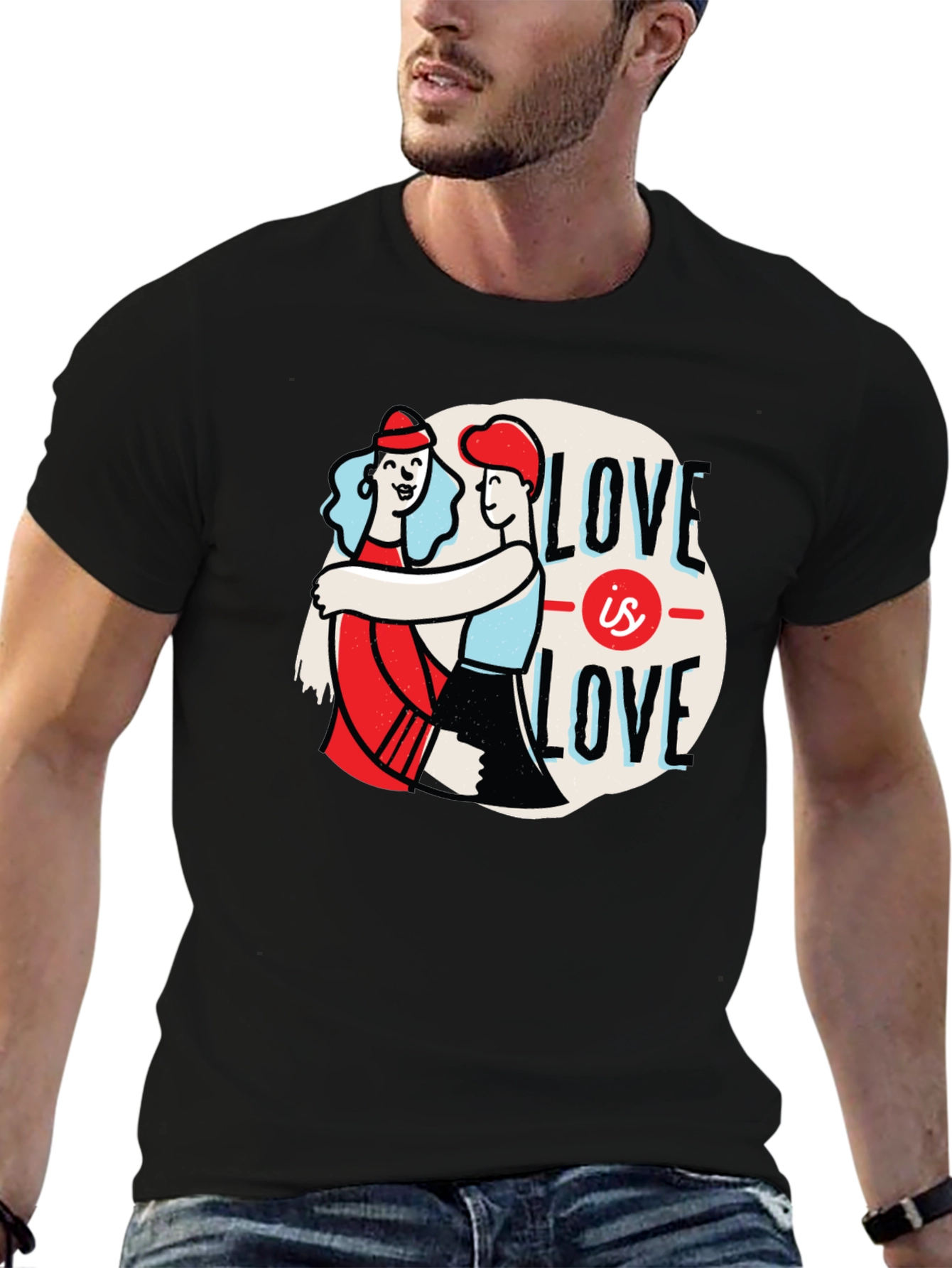 Black Love is Love Graphic T-Shirt - Unisex Pride Tee view 6